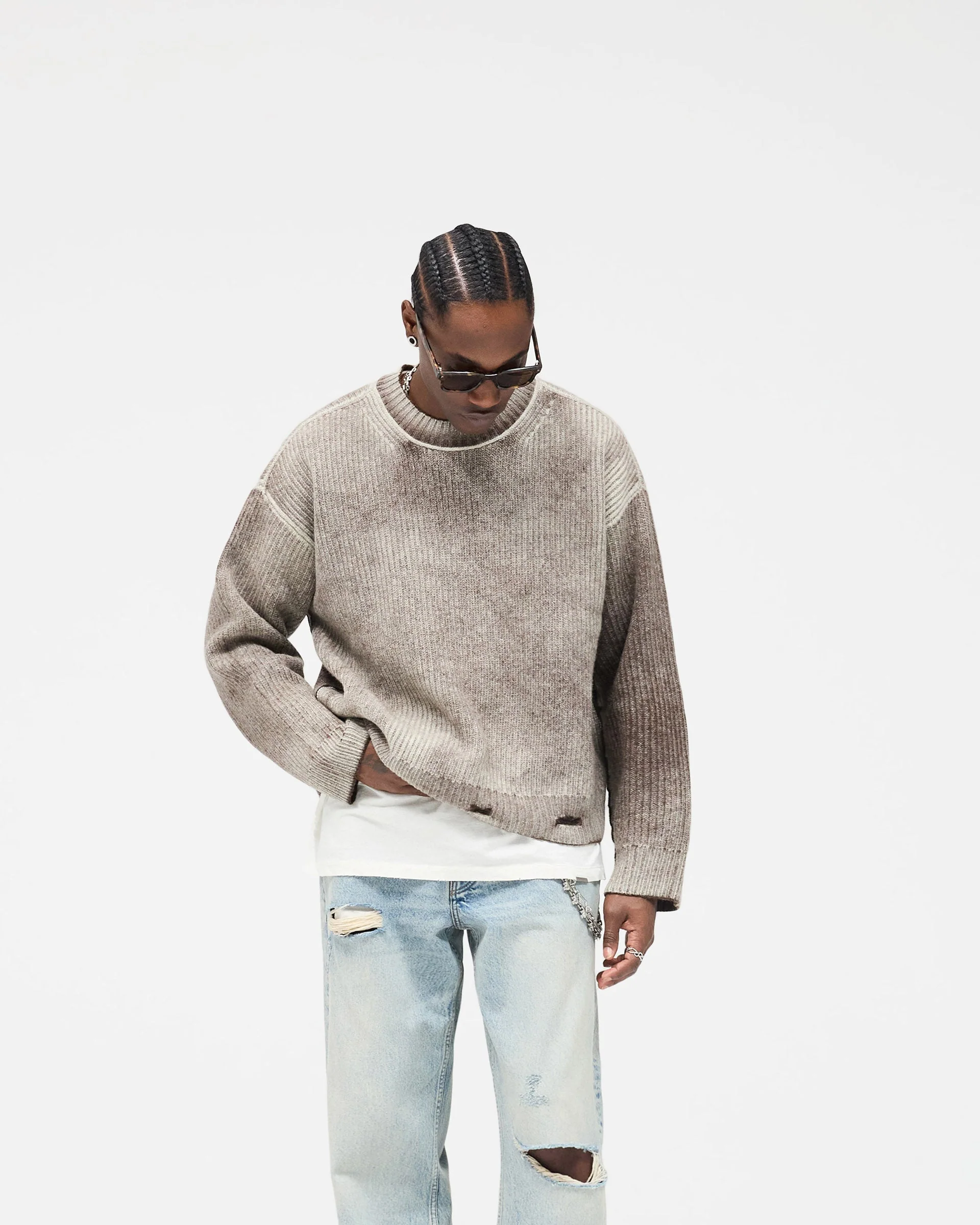 Reversible Fade Out Sweater - Nero - Image 4