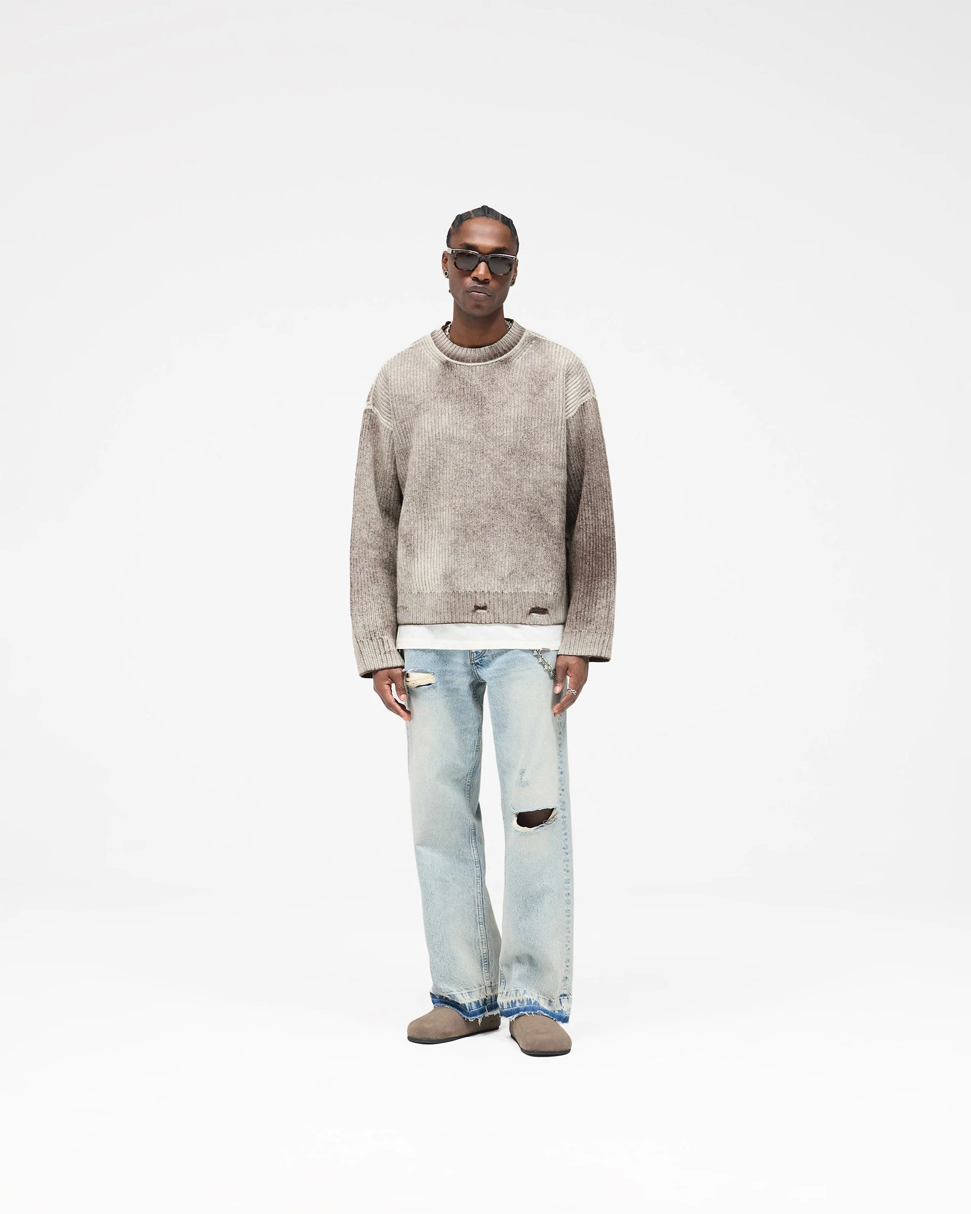 Reversible Fade Out Sweater - Nero - Image 6