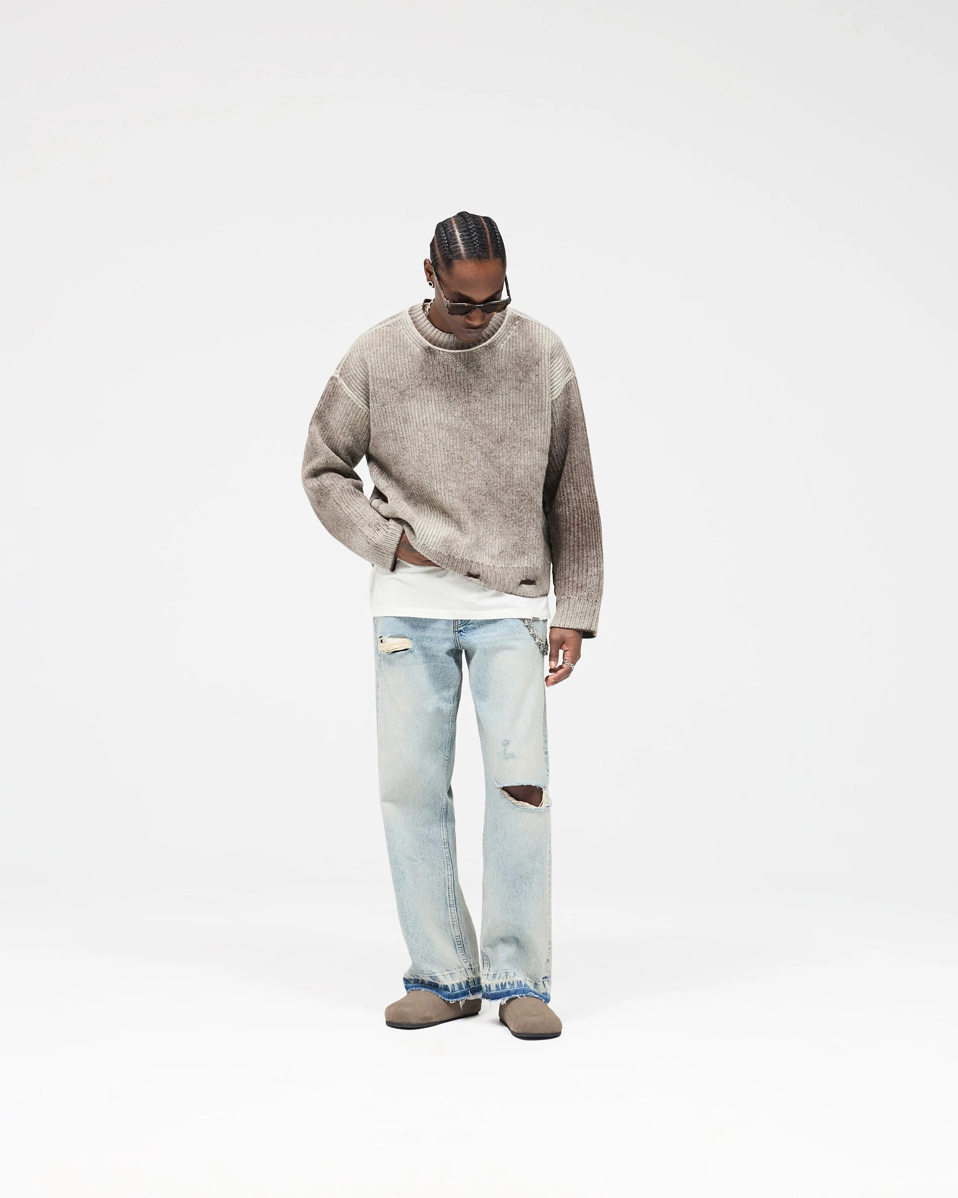 Reversible Fade Out Sweater - Nero - Image 7