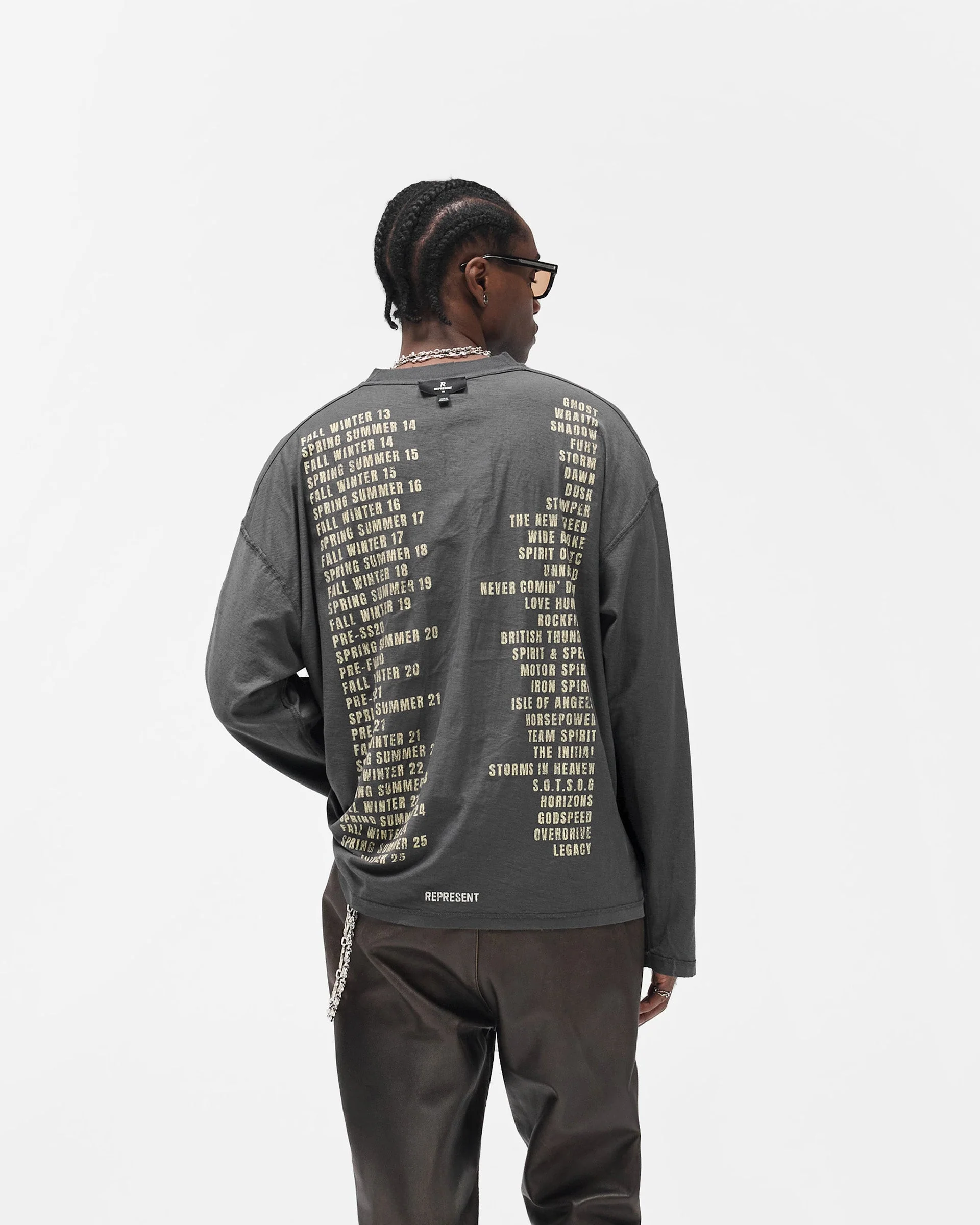 Reversible Living Legacy Tour Long Sleeve T-Shirt - Sun Fade Grey - Image 10