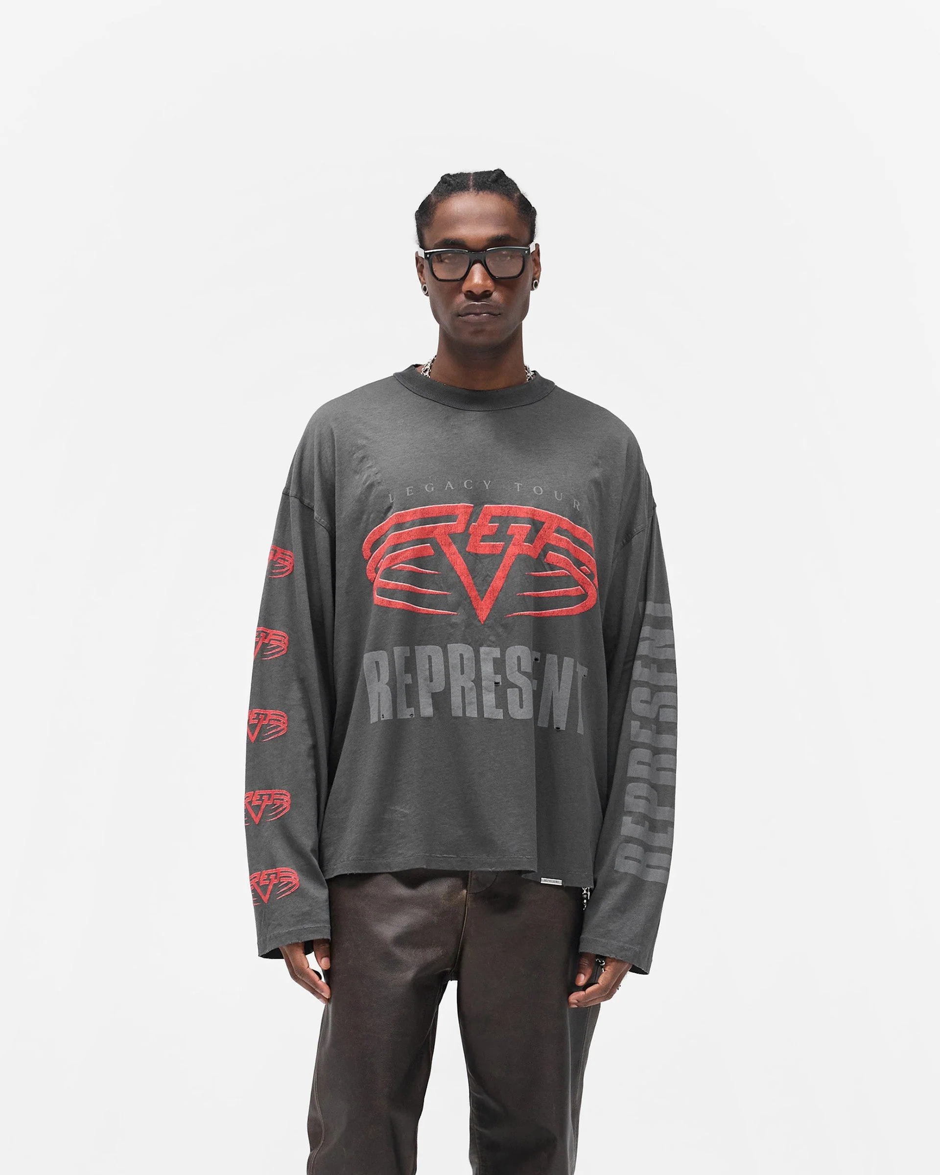 Reversible Living Legacy Tour Long Sleeve T-Shirt - Sun Fade Grey - Image 7