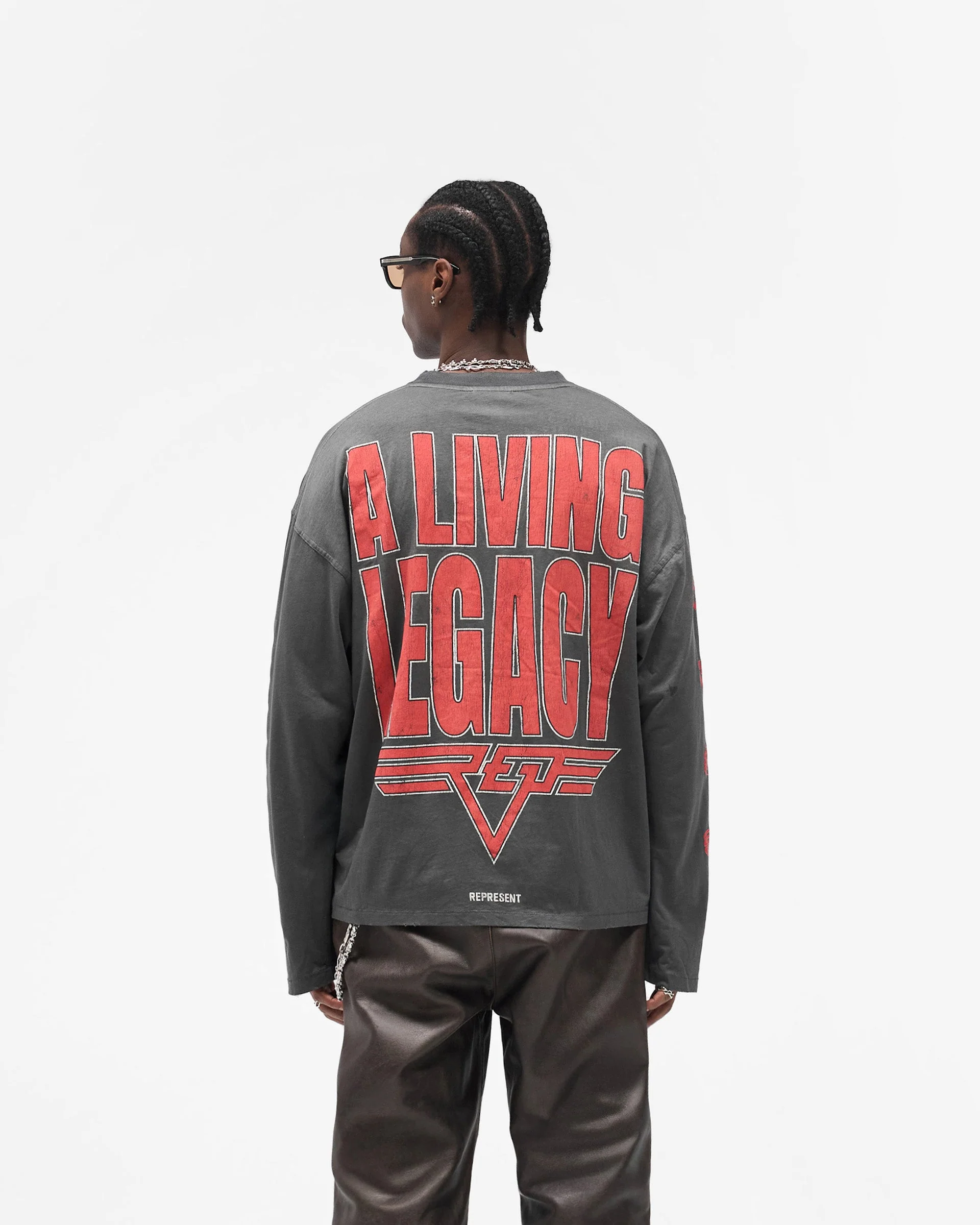 Reversible Living Legacy Tour Long Sleeve T-Shirt - Sun Fade Grey - Image 9