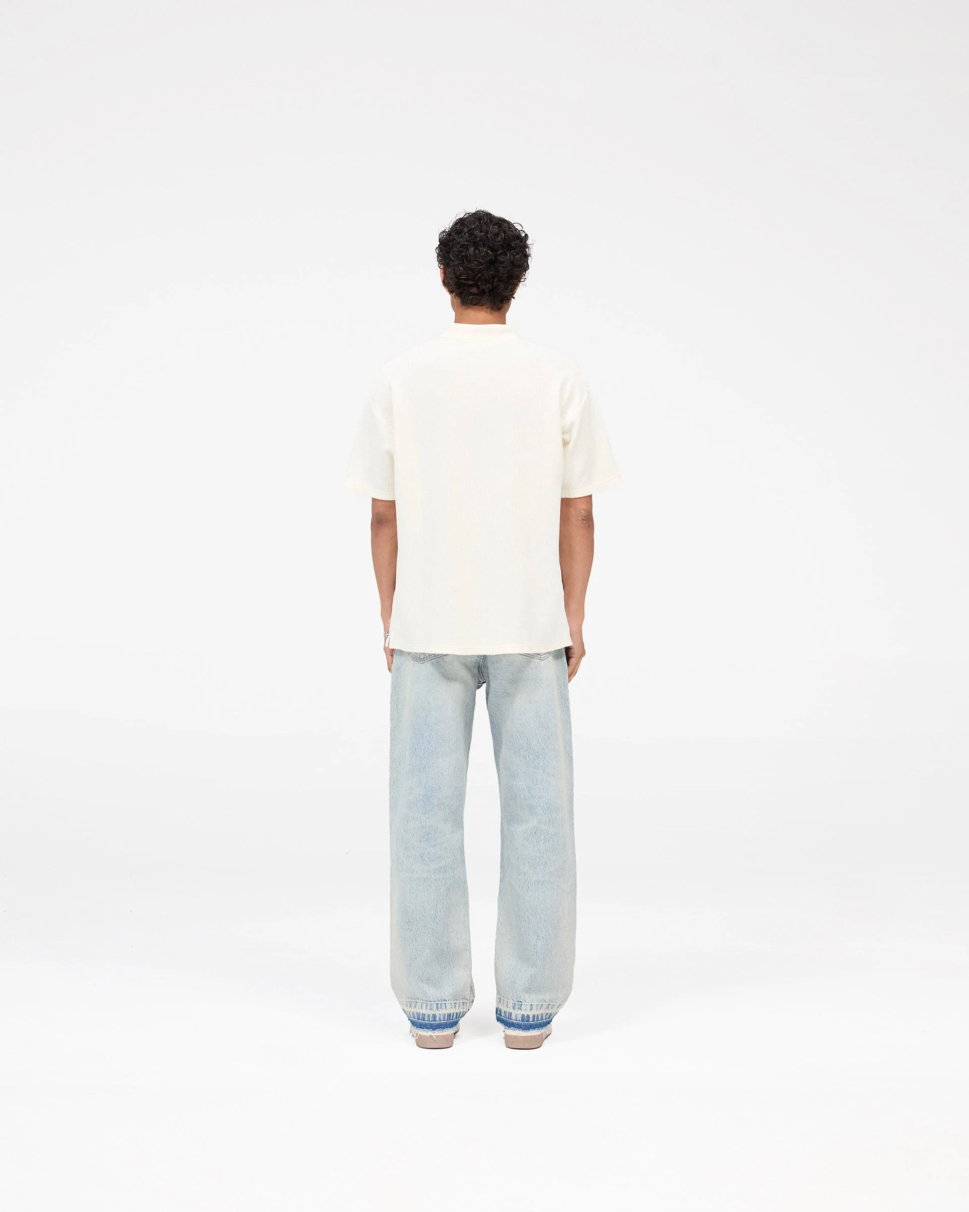 Ribbed Polo - Aged White - Image 9