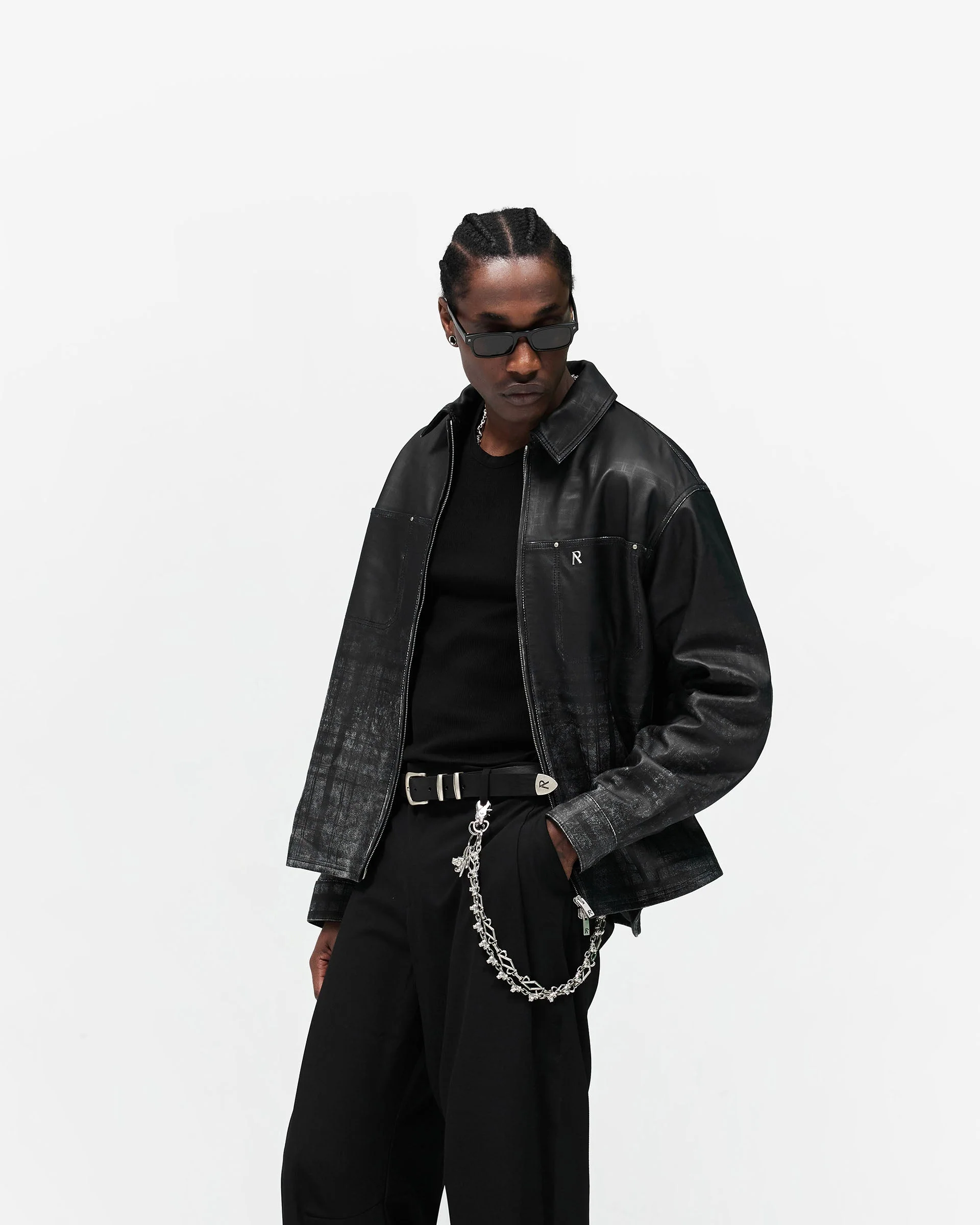 Rodeo Leather Jacket - Jet Black - Image 4