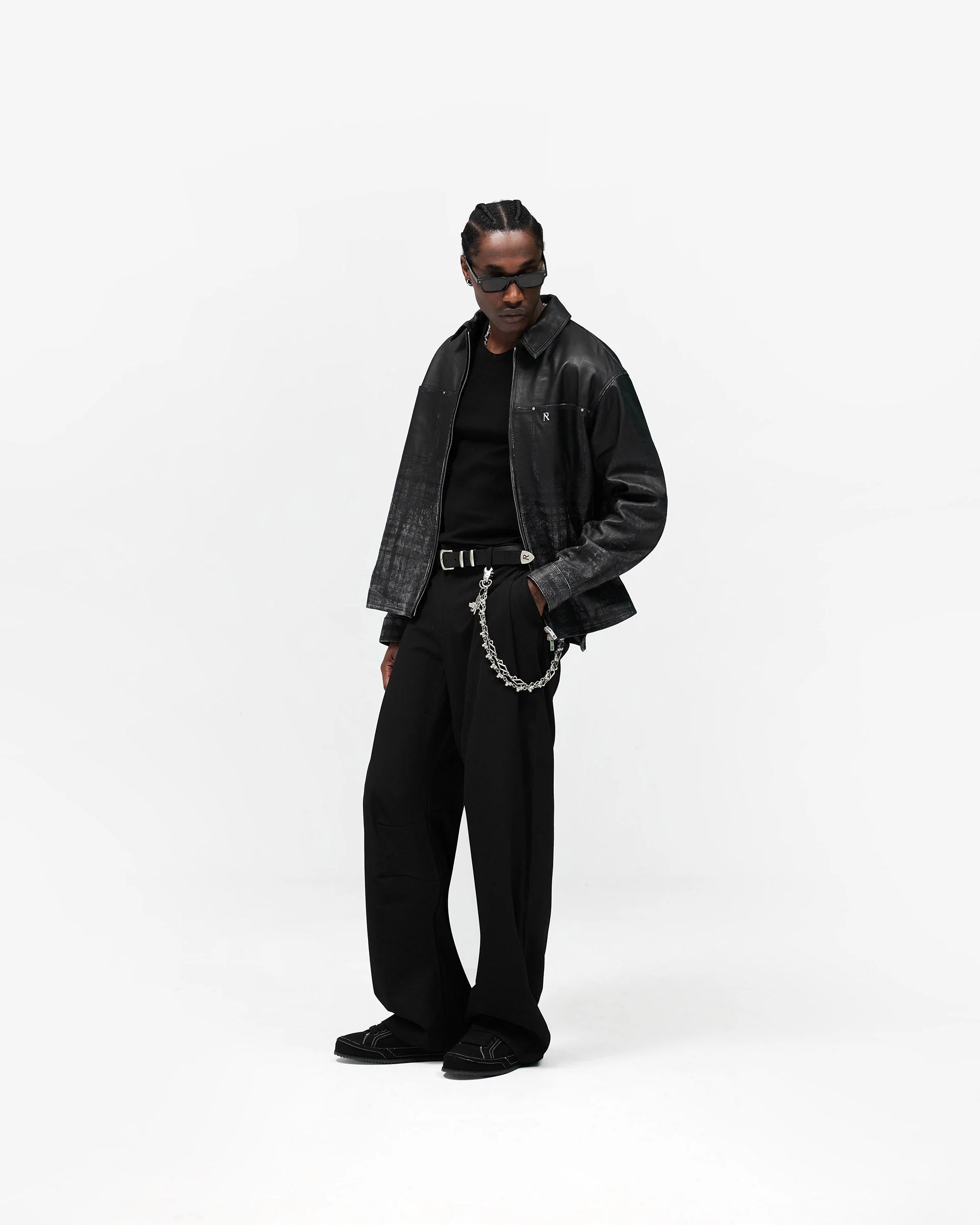 Rodeo Leather Jacket - Jet Black - Image 7