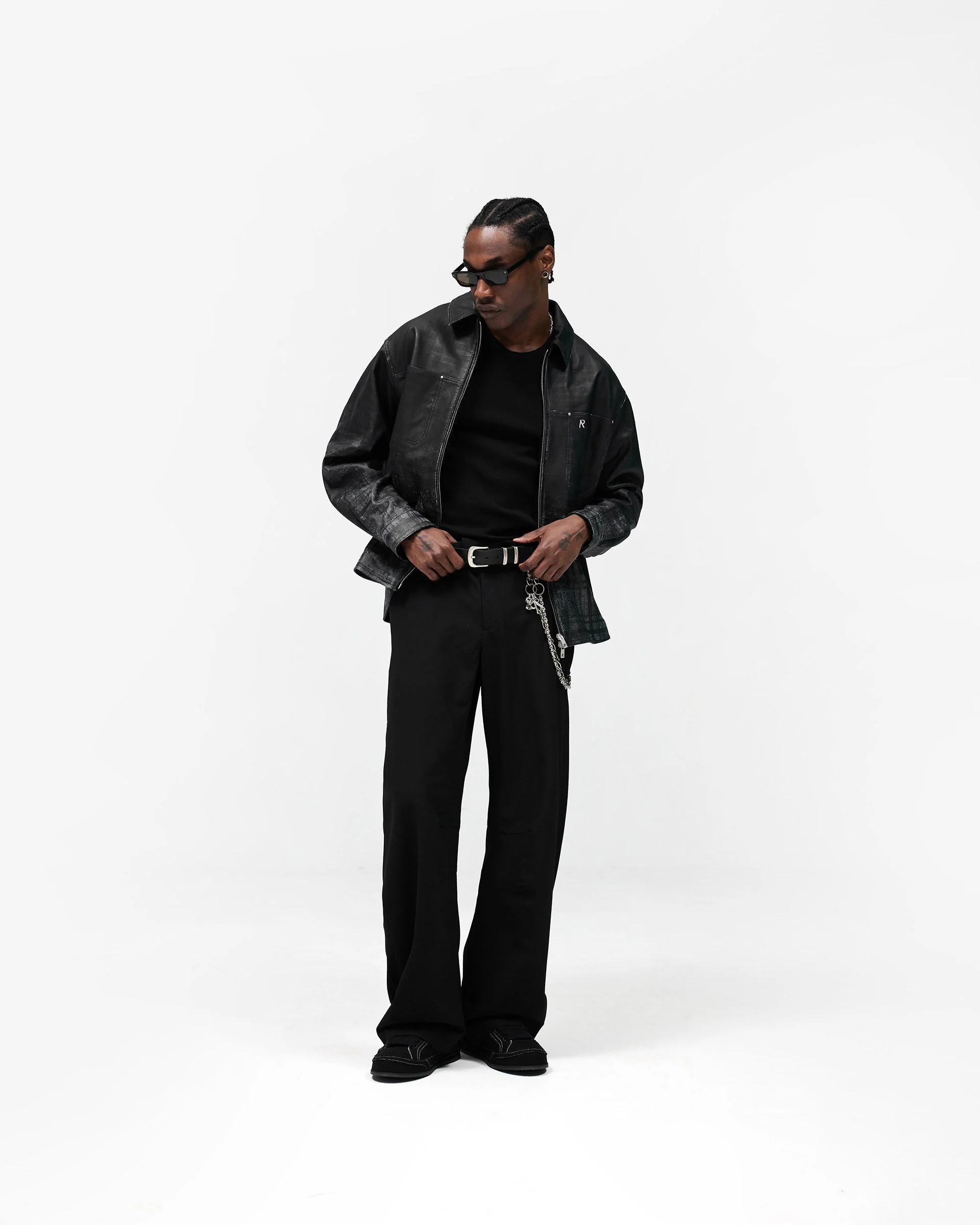 Rodeo Leather Jacket - Jet Black - Image 8