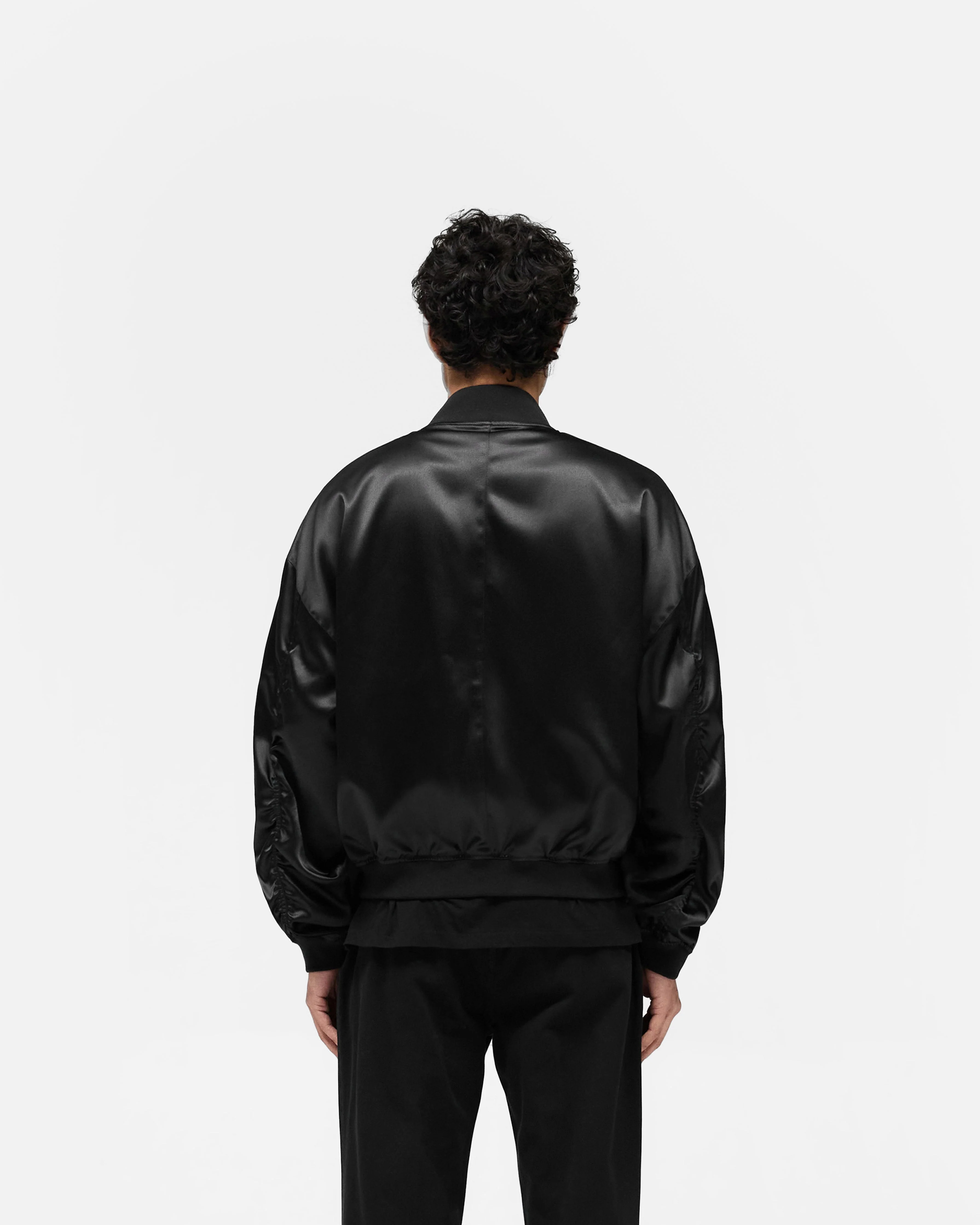 Satin Bomber - Black - Image 4