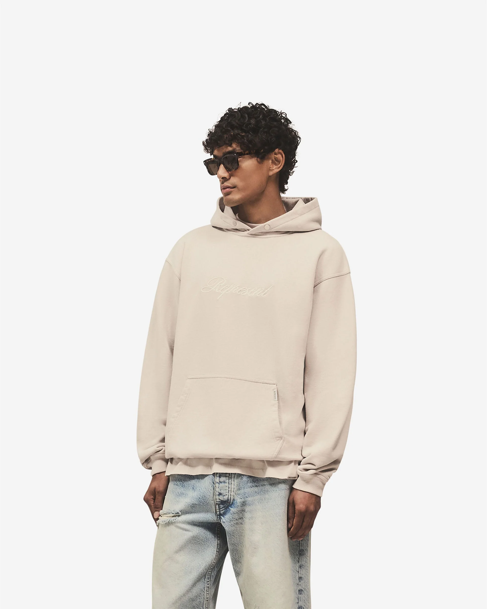 Script Logo Hoodie - Concrete - Image 2