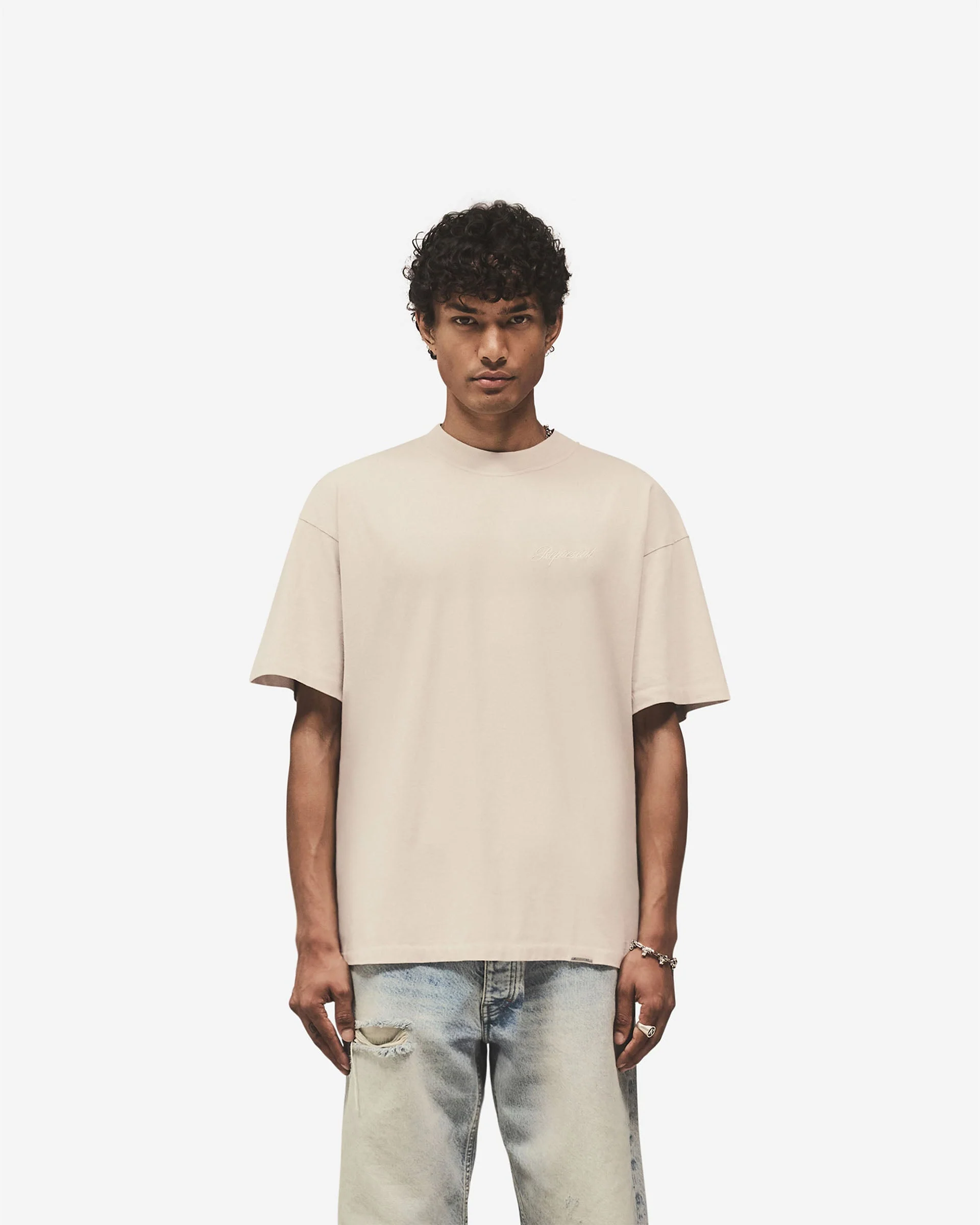 Script Logo T-Shirt - Concrete - Image 3