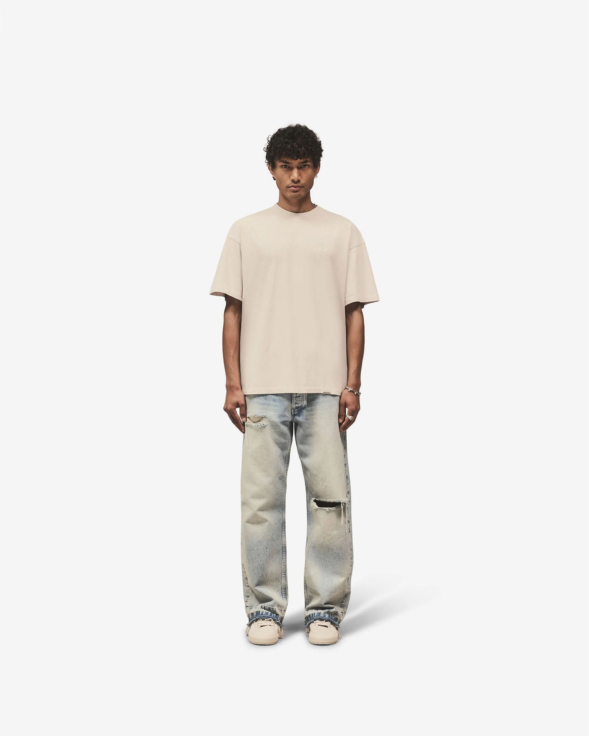 Script Logo T-Shirt - Concrete - Image 8