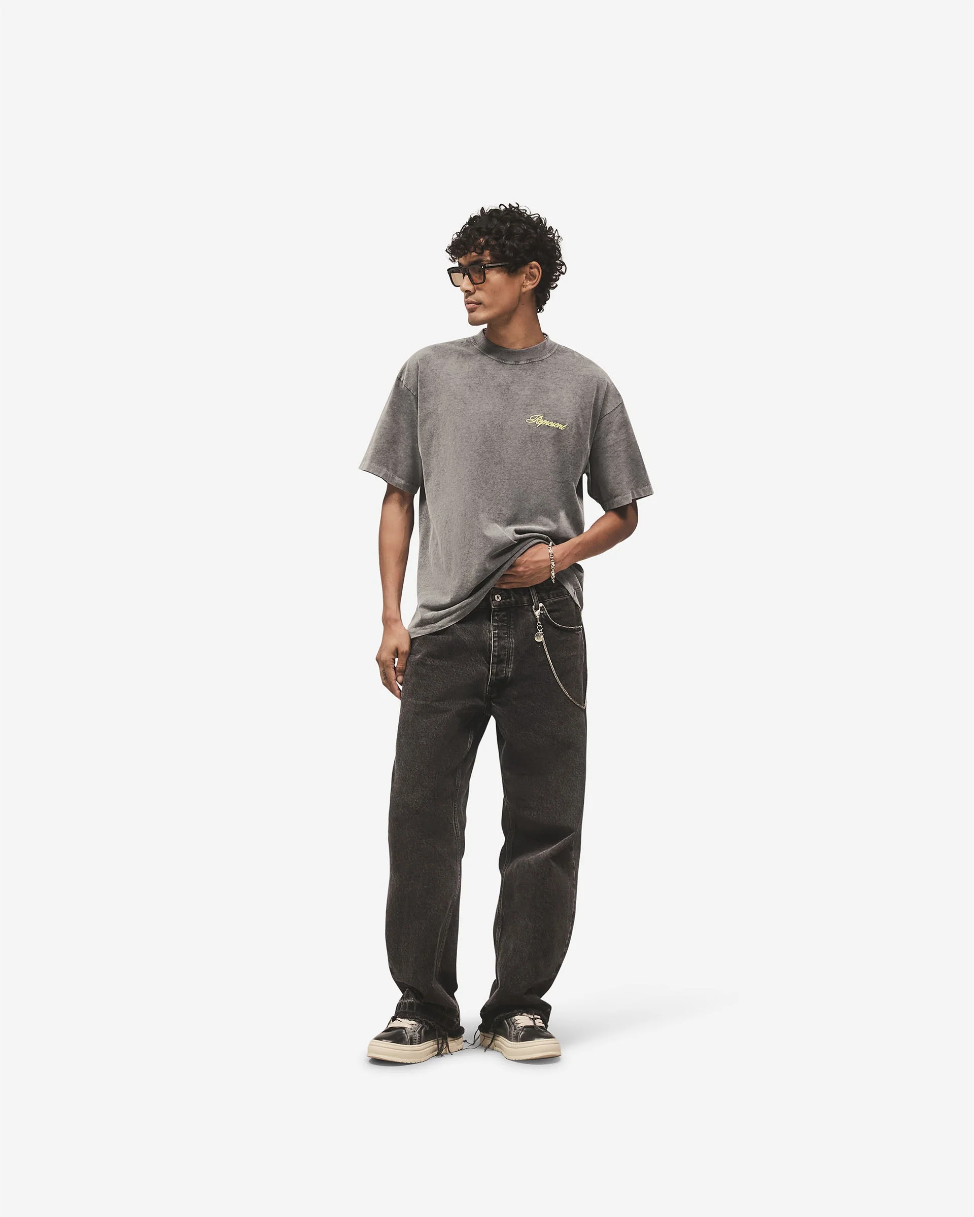 Script Logo T-Shirt - Vintage Grey - Image 11
