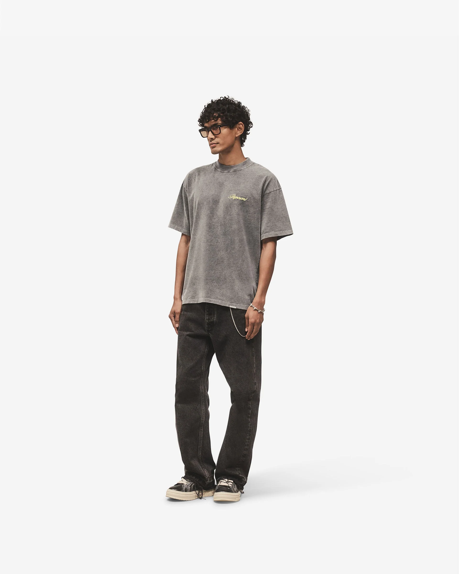 Script Logo T-Shirt - Vintage Grey - Image 12