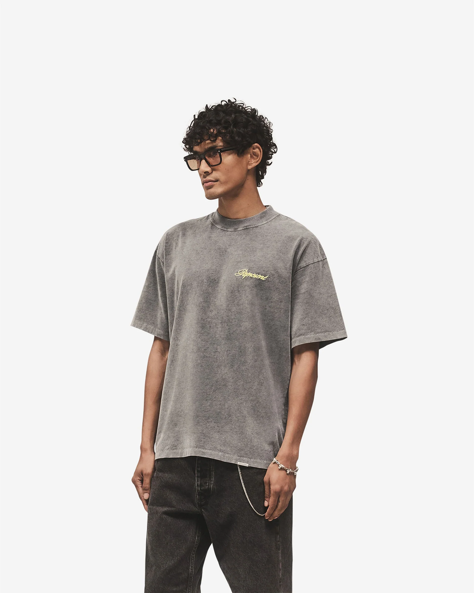 Script Logo T-Shirt - Vintage Grey - Image 2