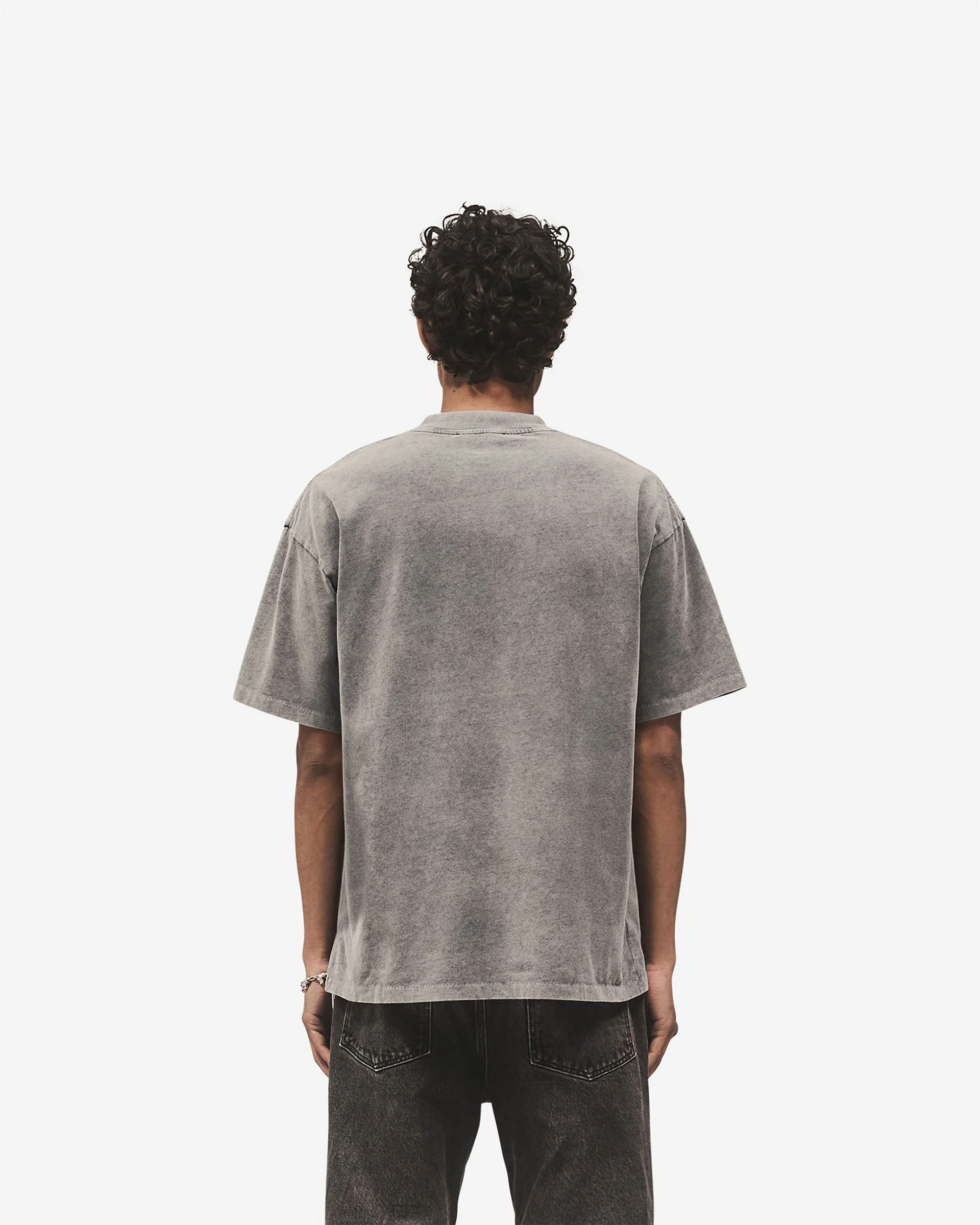 Script Logo T-Shirt - Vintage Grey - Image 7