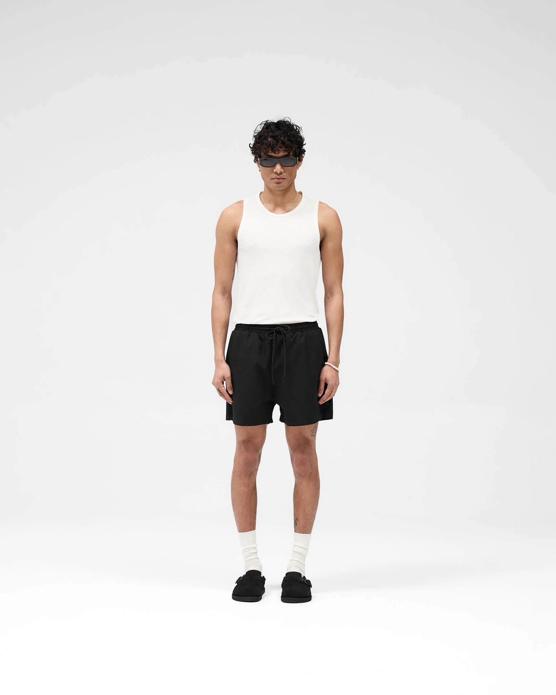 Seersucker Smart Swim Short - Black - Image 5