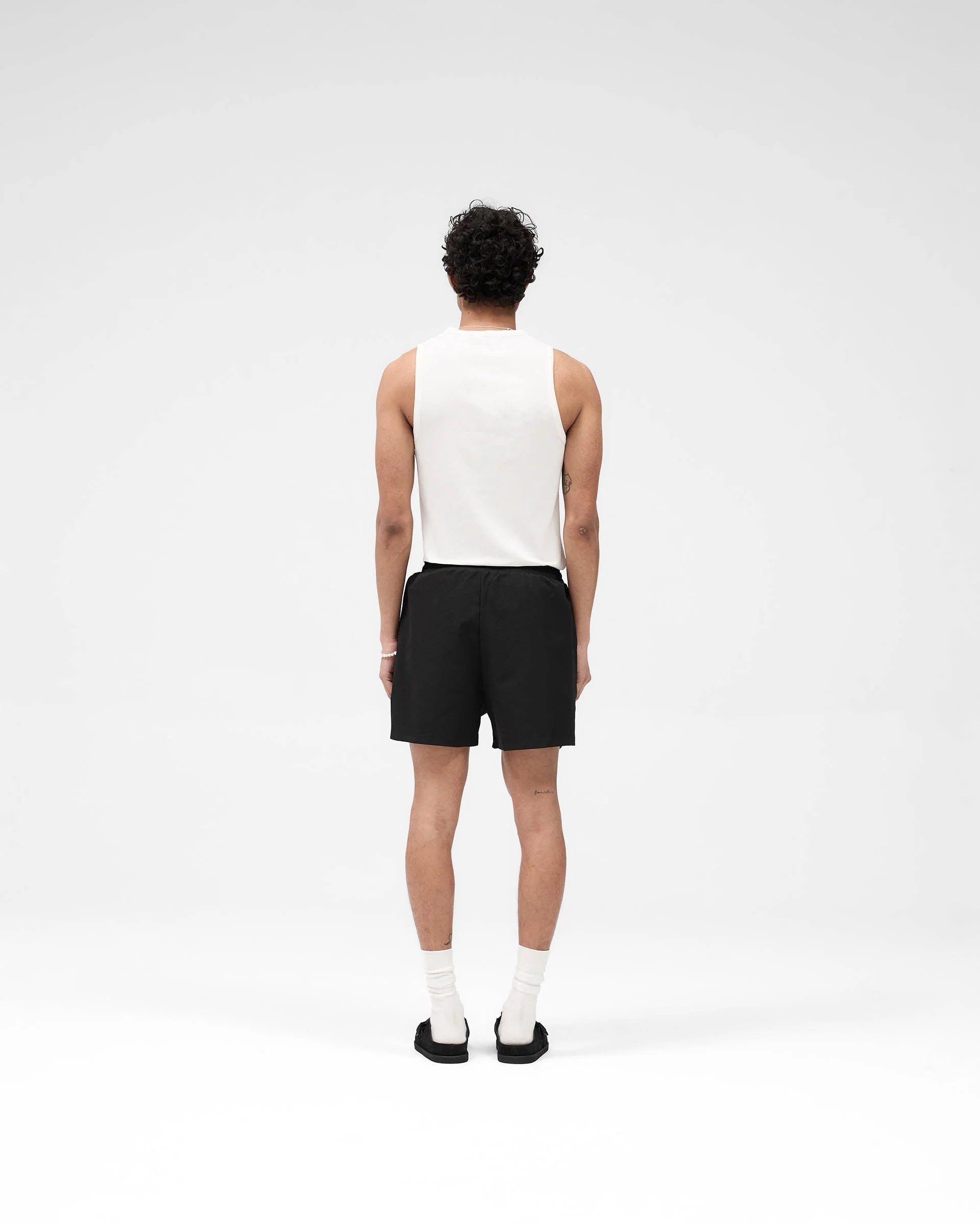 Seersucker Smart Swim Short - Black - Image 6