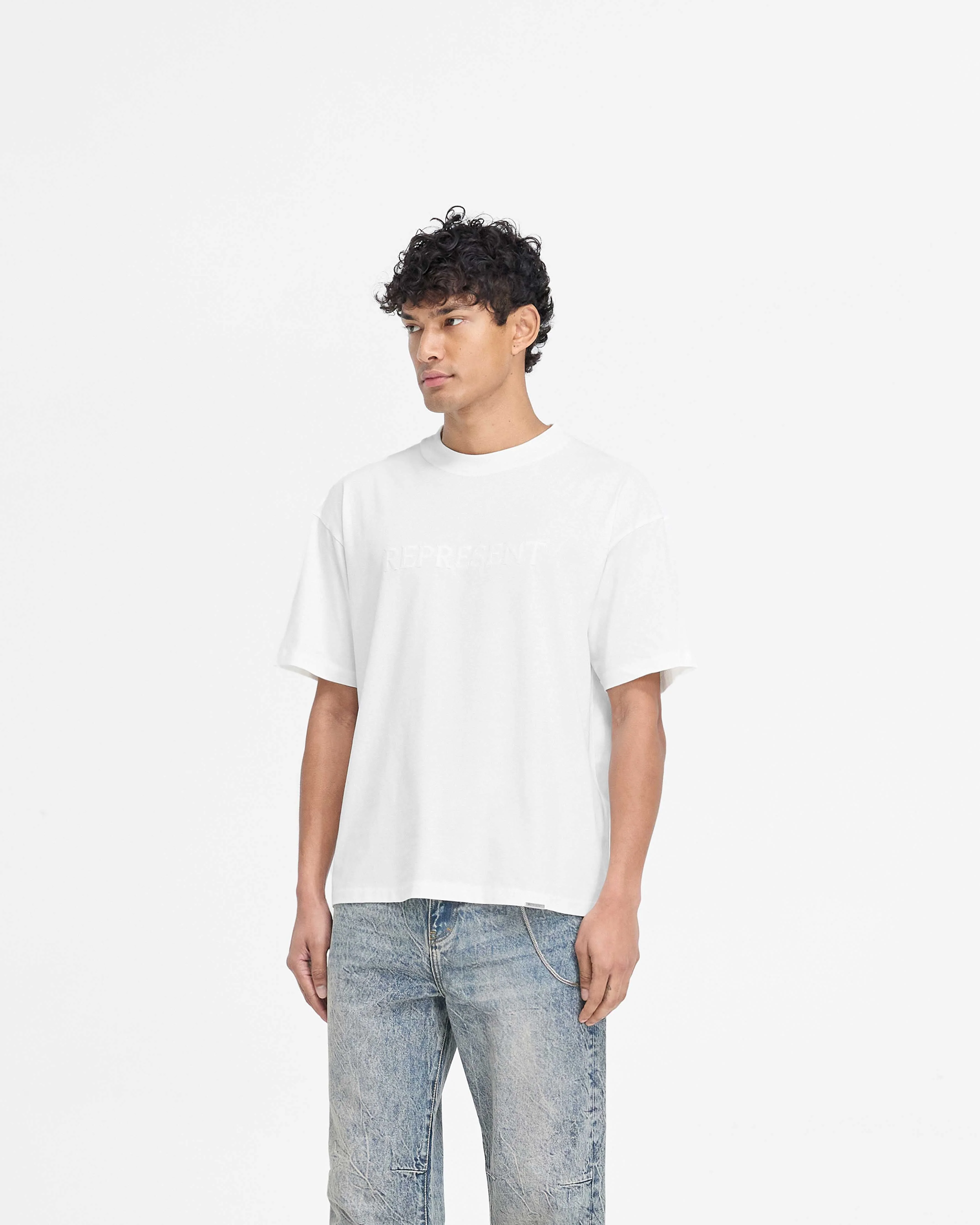 Serif Logo T-Shirt - Flat White - Image 2