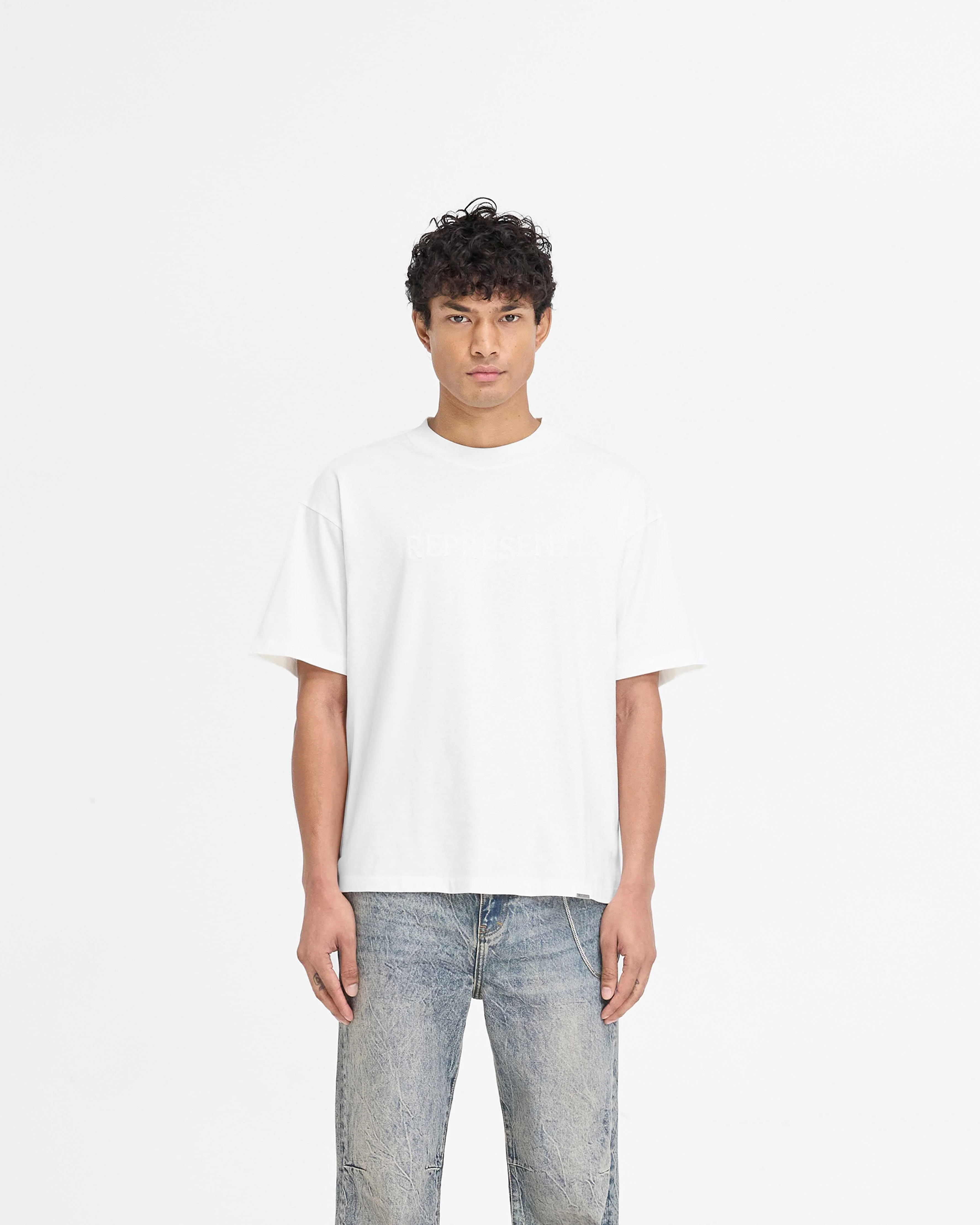 Serif Logo T-Shirt - Flat White - Image 3