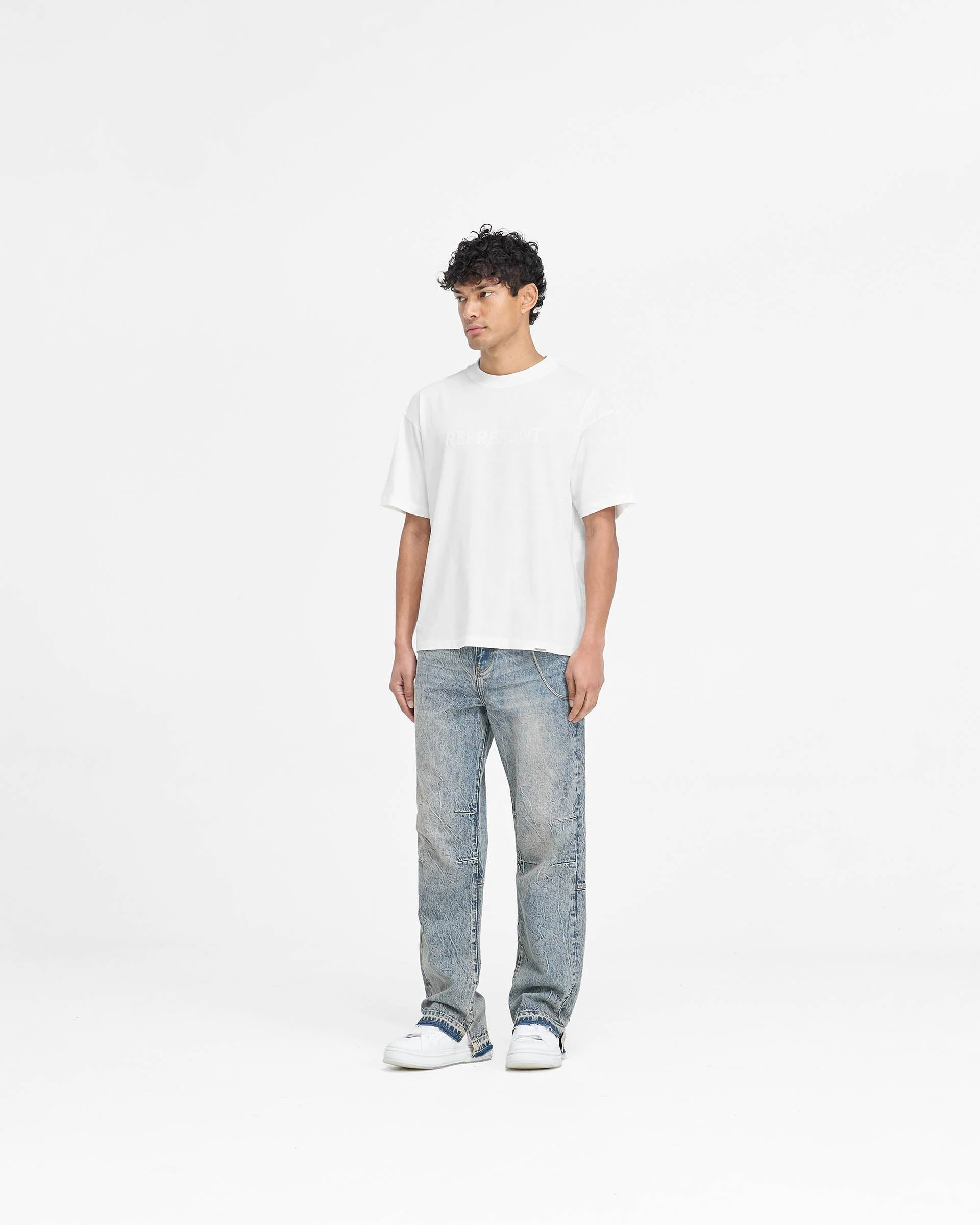 Serif Logo T-Shirt - Flat White - Image 6