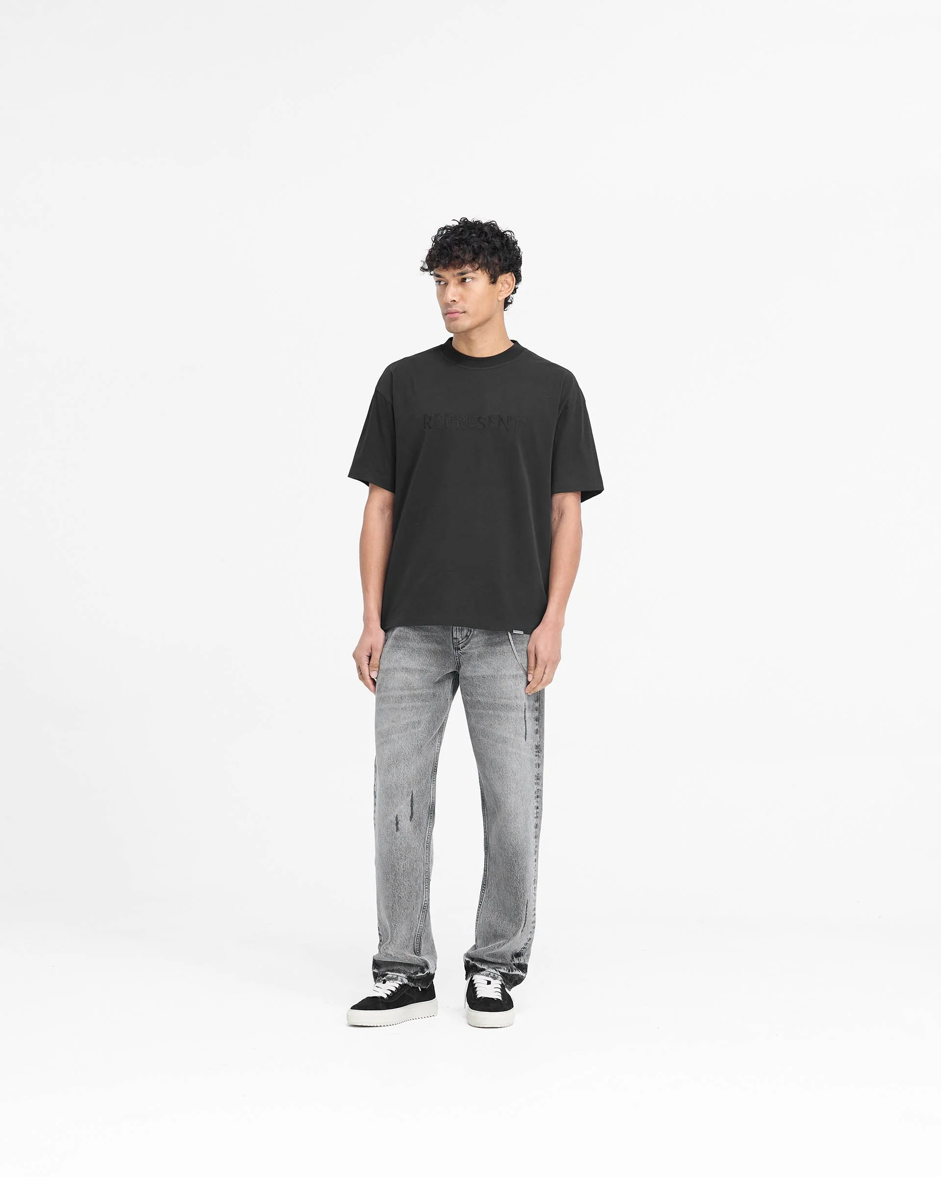 Serif Logo T-Shirt - Jet Black - Image 6