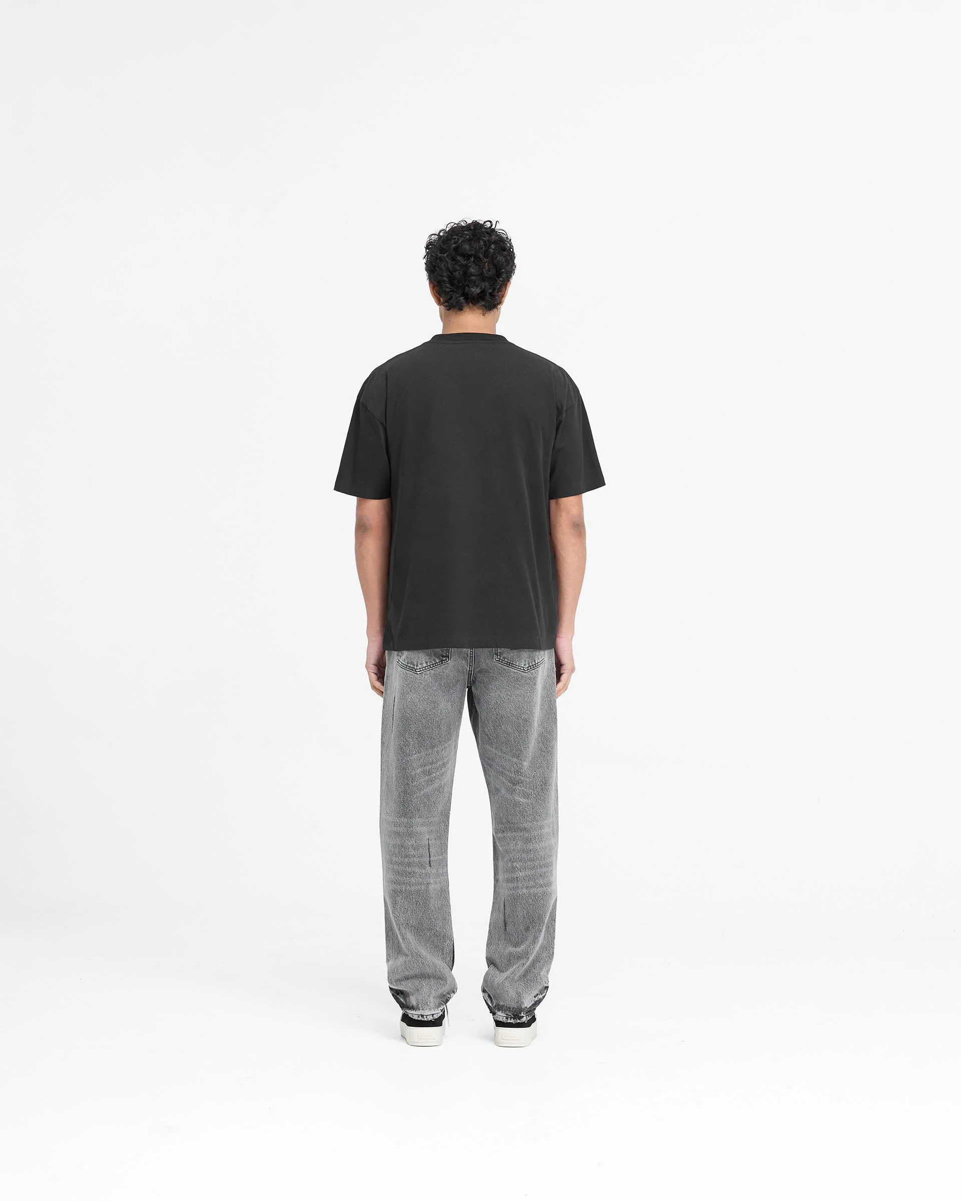 Serif Logo T-Shirt - Jet Black - Image 7