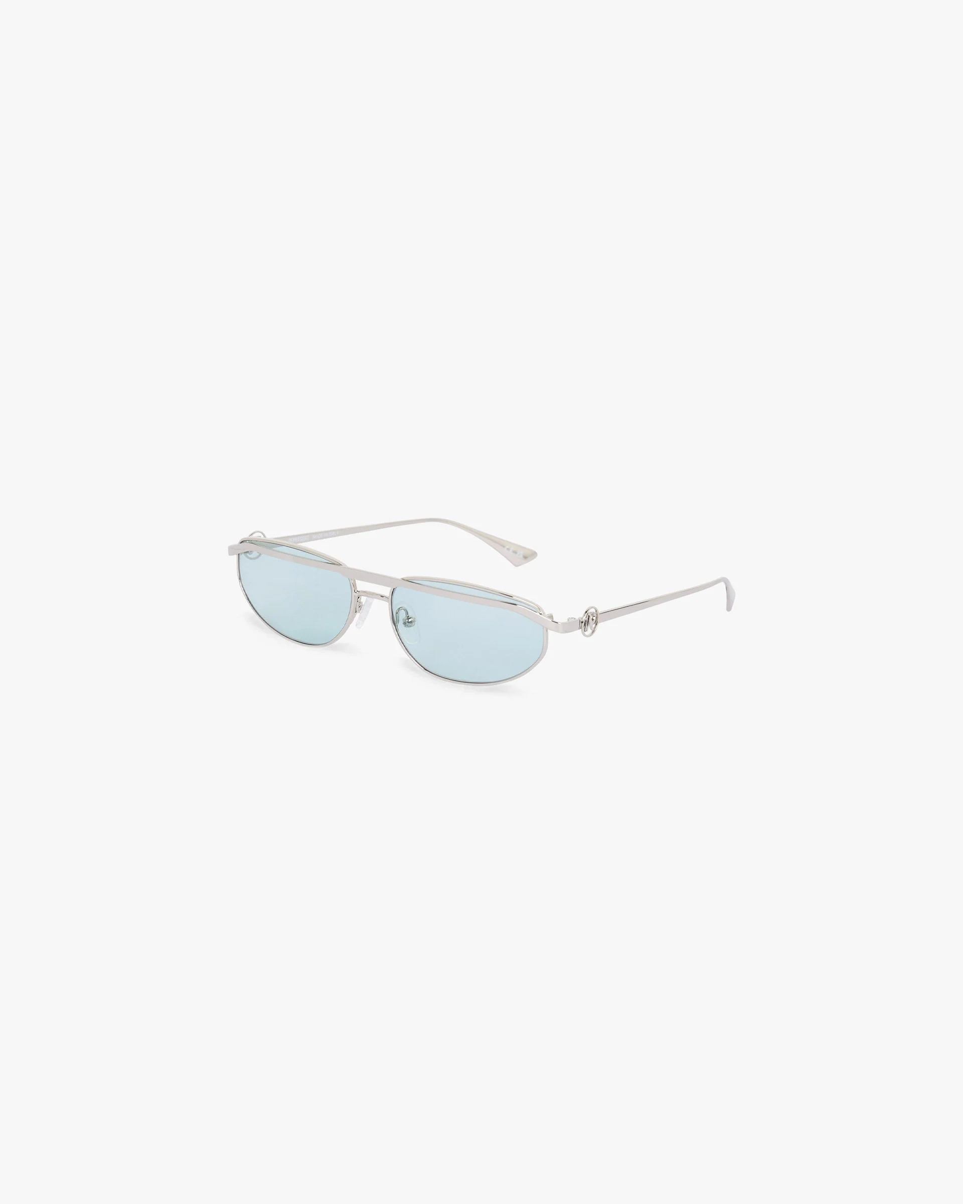 Slim Aviator Sunglasses - Silver Matcha - Image 2