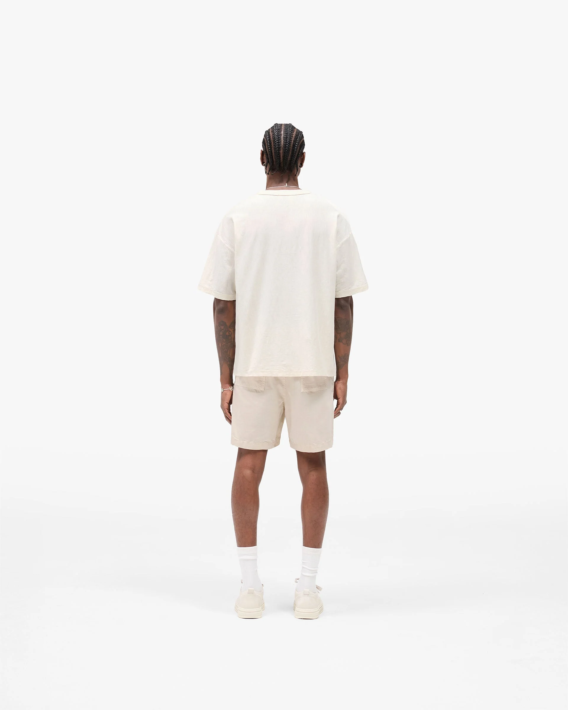 Slub Script T-Shirt - Aged White - Image 7