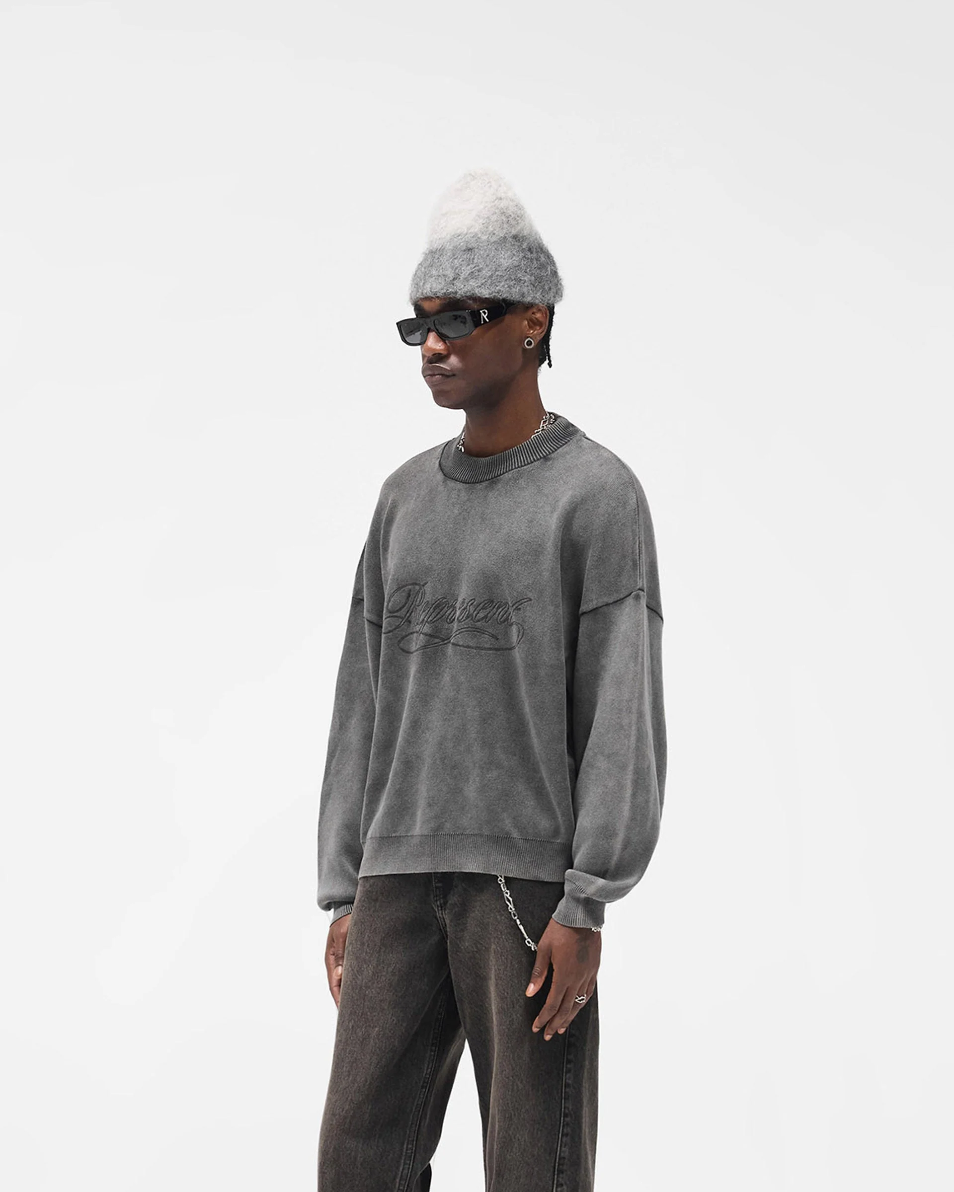 Stamped Sweater - Vintage Grey - Image 2