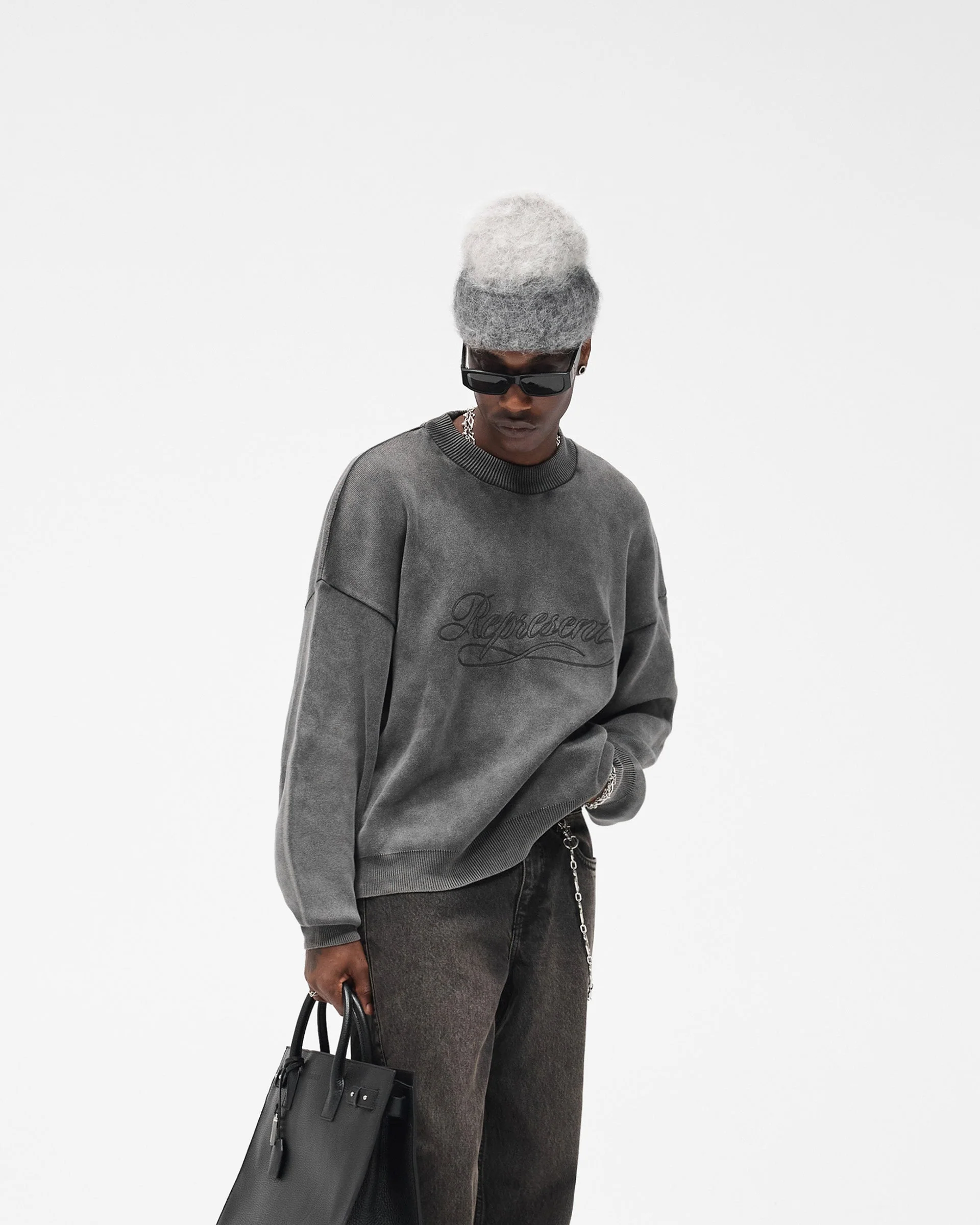 Stamped Sweater - Vintage Grey - Image 4