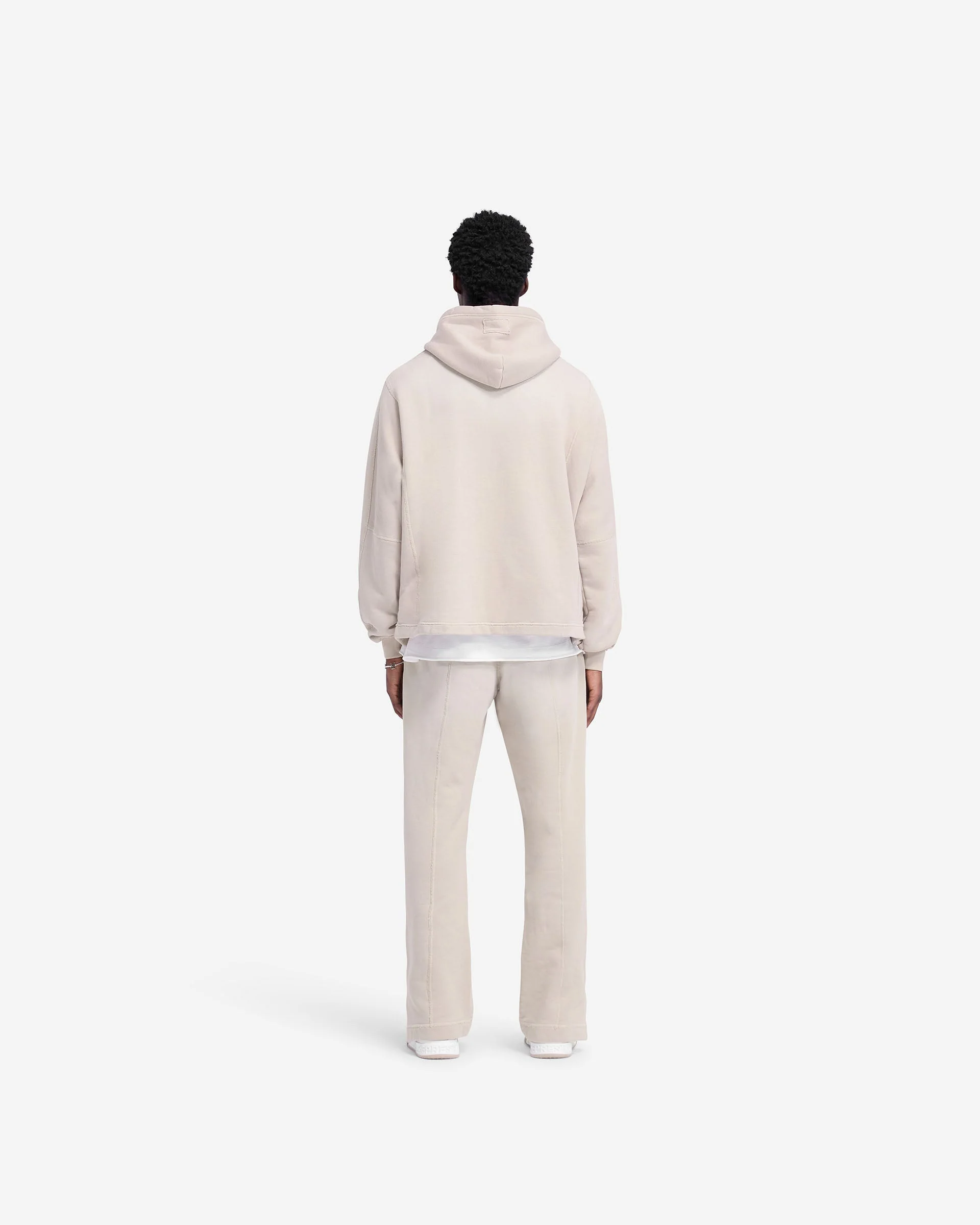 Stepped Hem Hoodie - Oat - Image 8