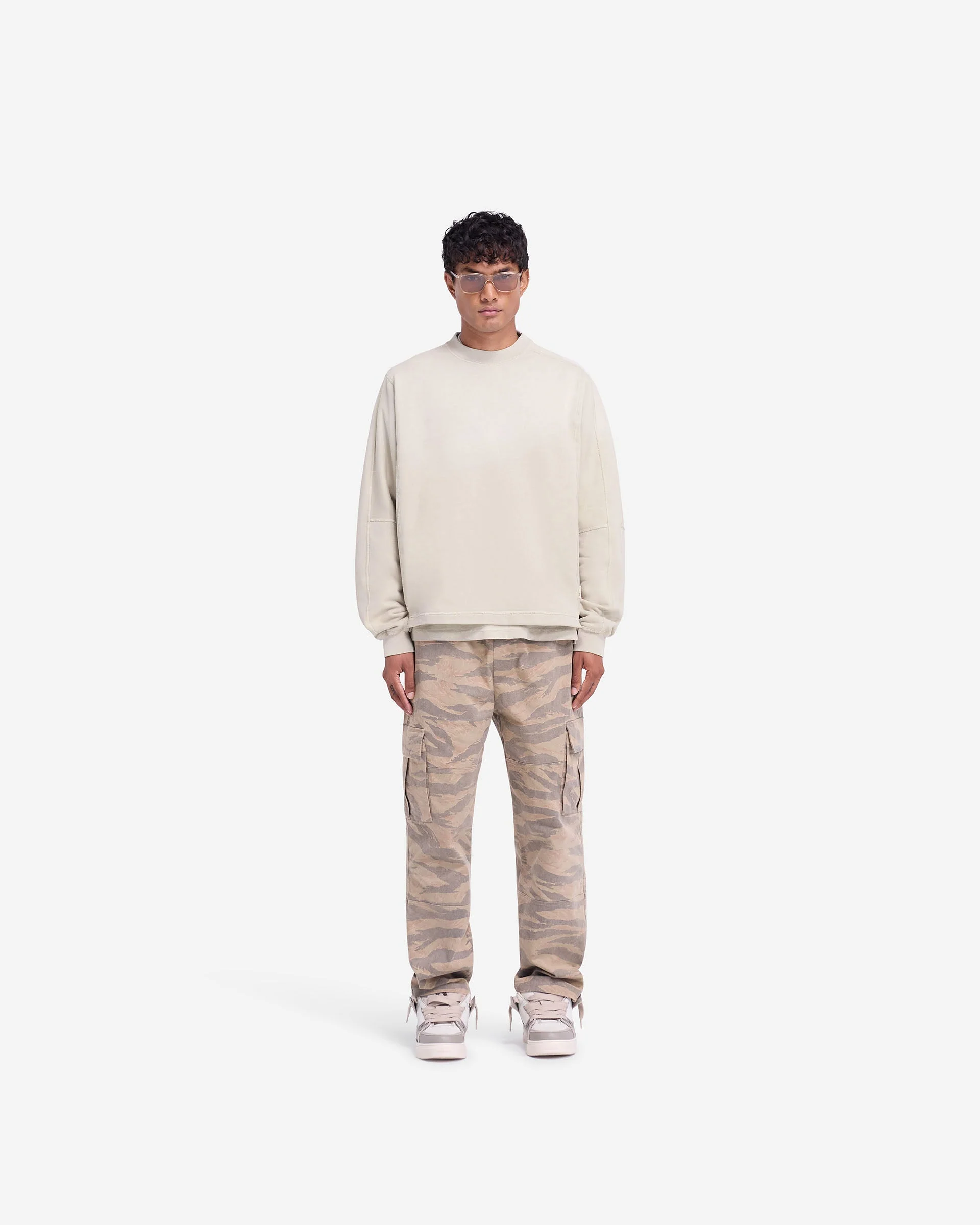 Stepped Hem Sweatshirt - Oat - Image 6