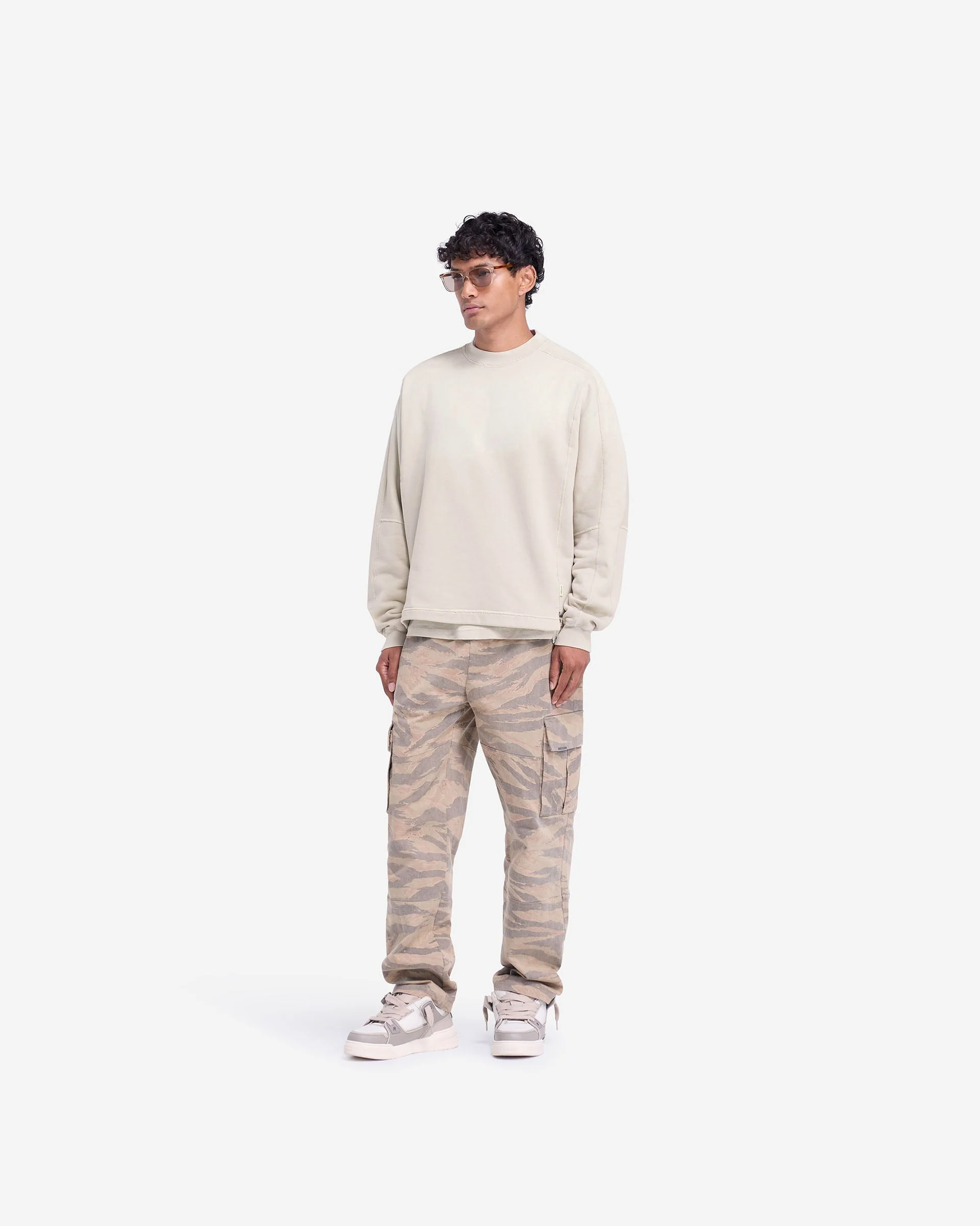 Stepped Hem Sweatshirt - Oat - Image 7