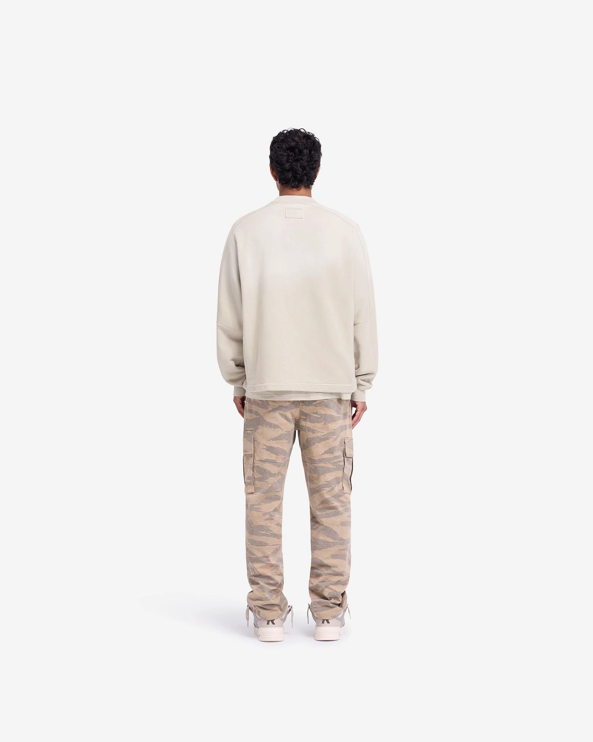Stepped Hem Sweatshirt - Oat - Image 8