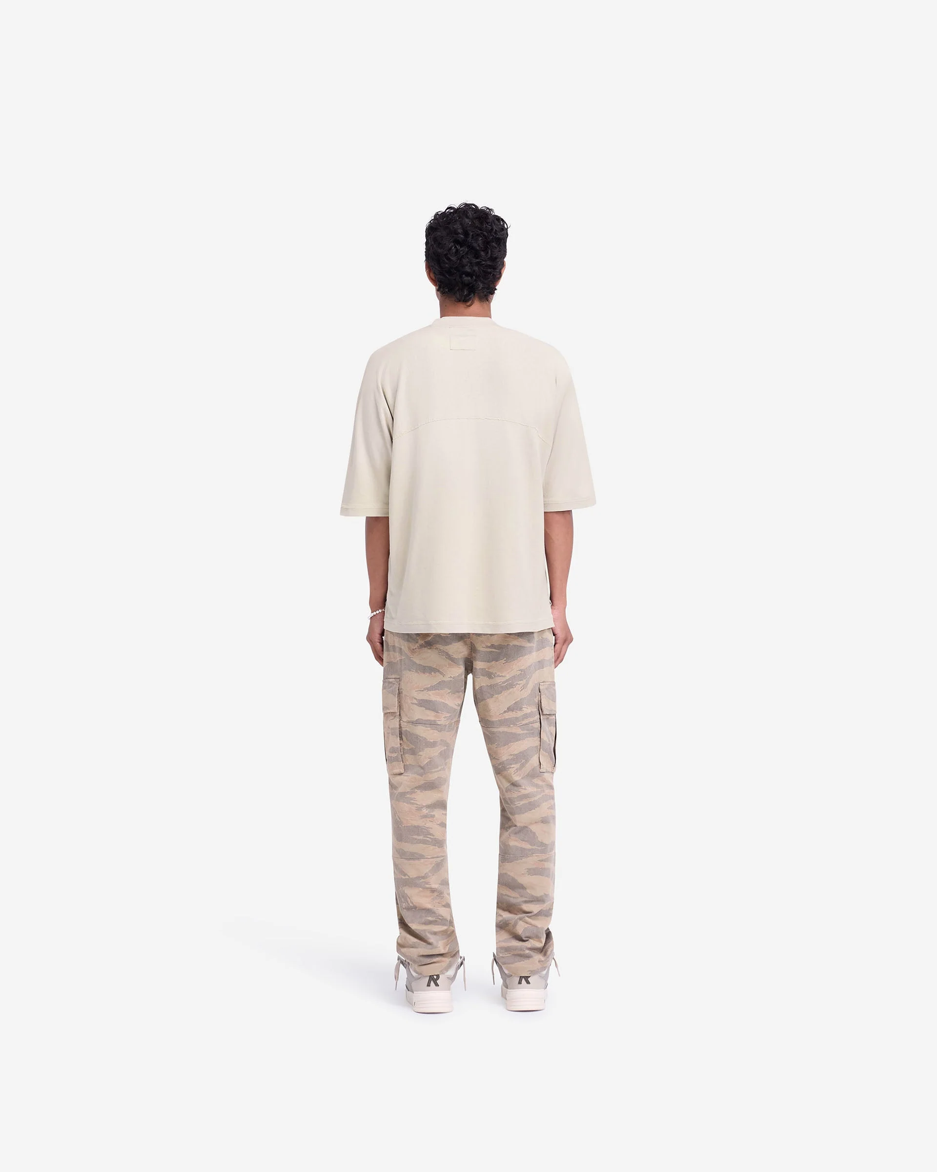 Stepped Hem T-Shirt - Oat - Image 8
