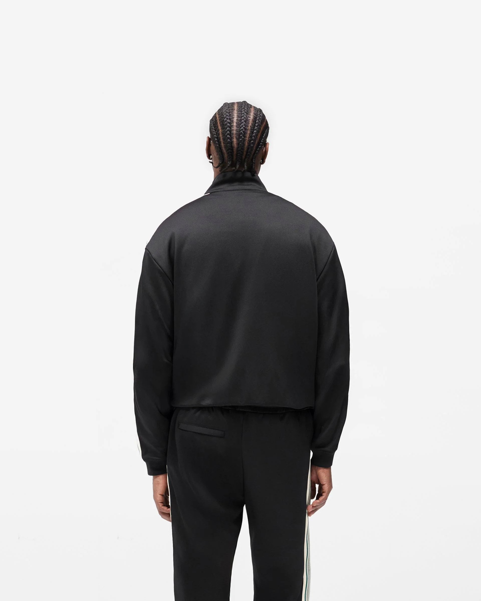 Taped Track Jacket - Jet Black - Image 7