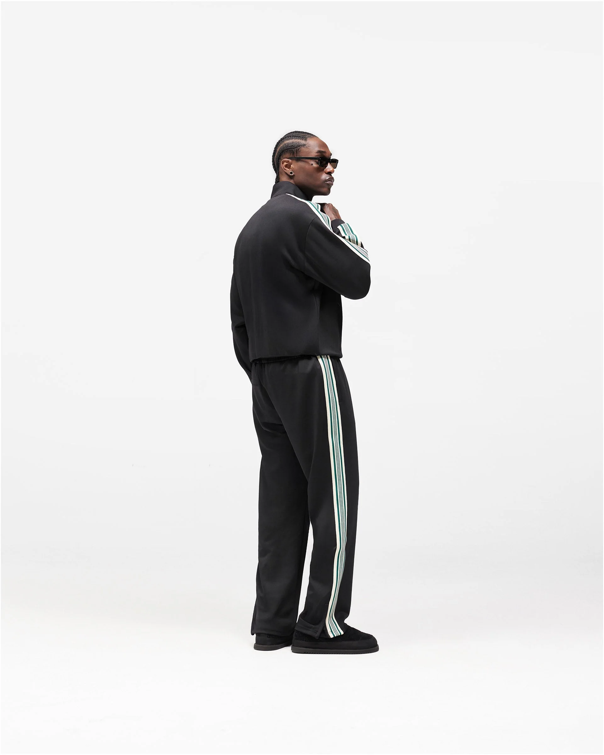 Taped Track Jacket - Jet Black - Image 9