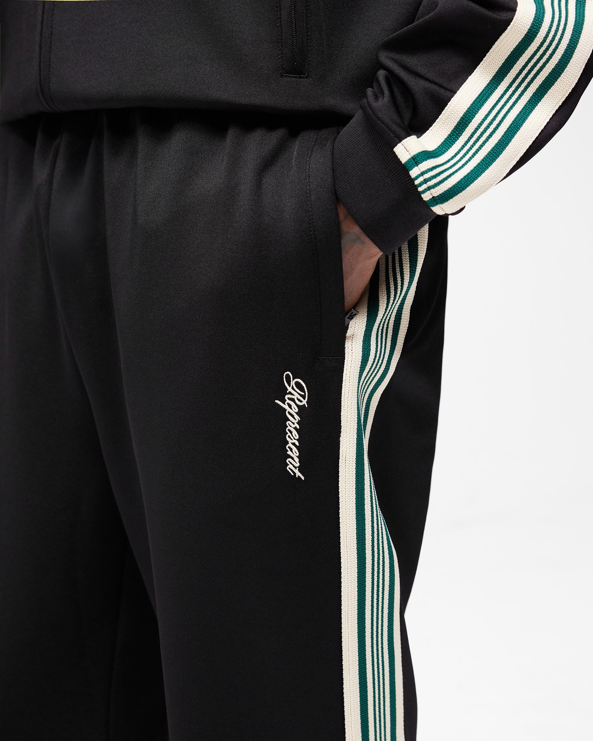 Taped Track Pant - Jet Black - Image 7