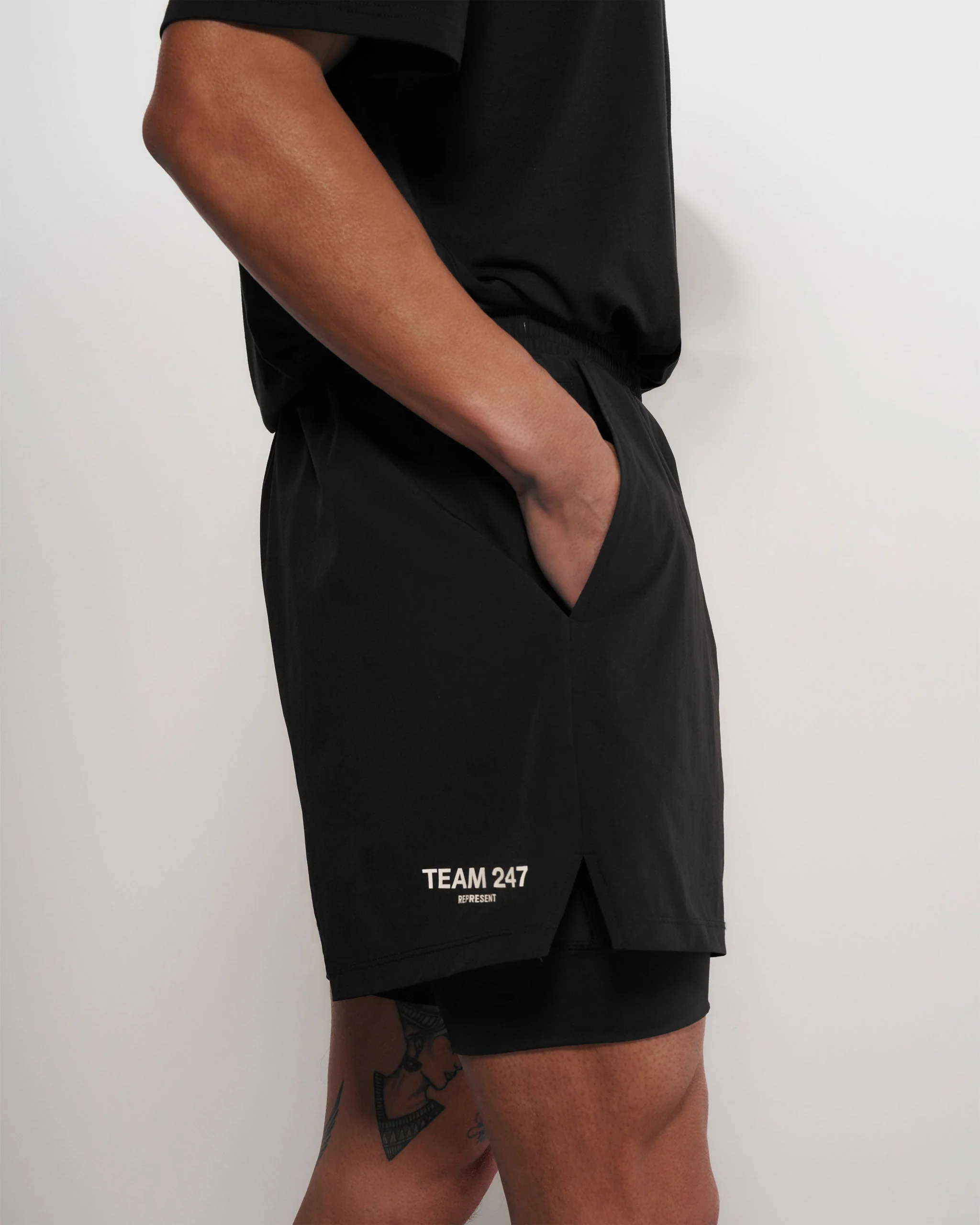 Team 247 2-In-1 Shorts - Black - Image 4