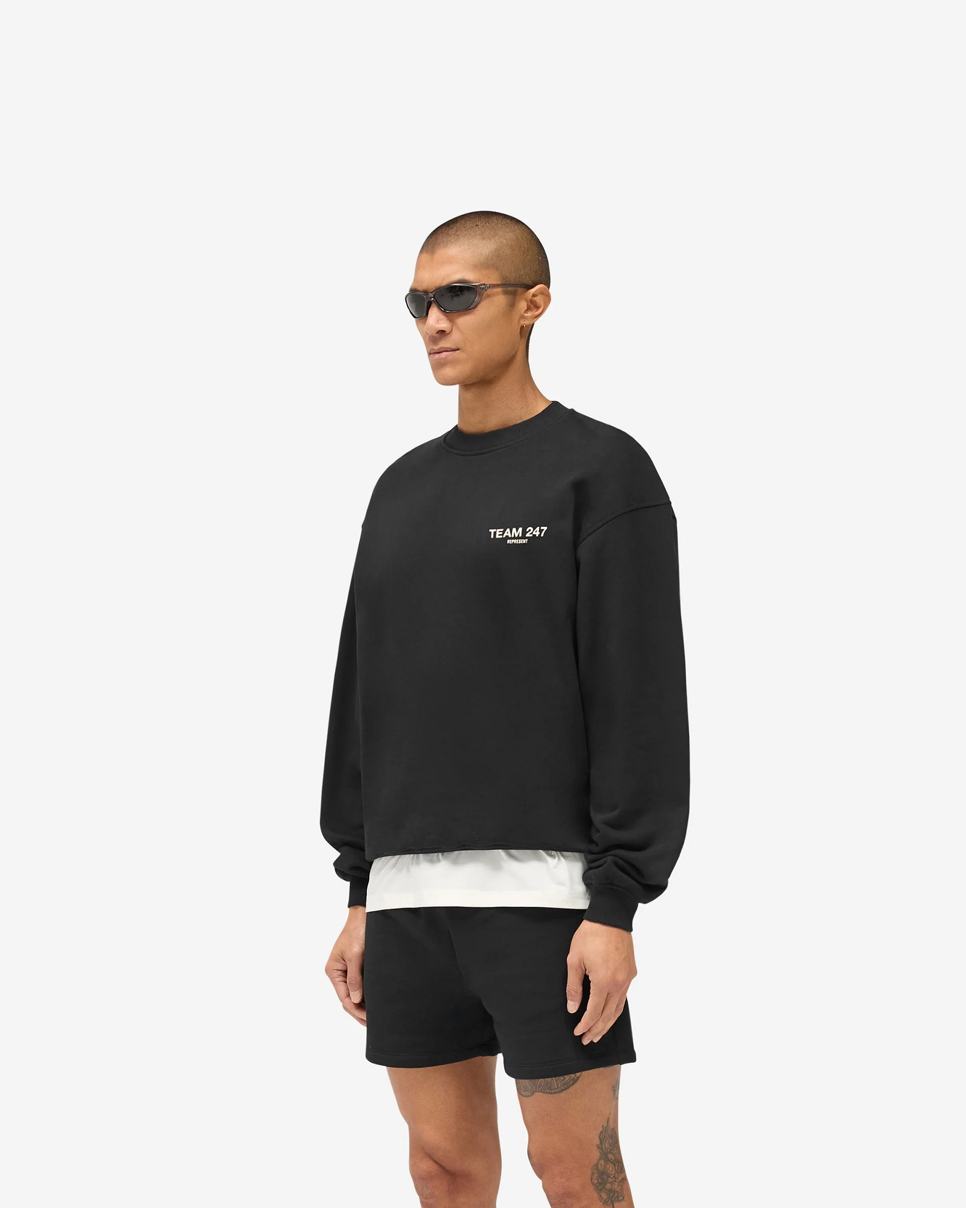 Team 247 Oversized Crew - Jet Black - Image 4