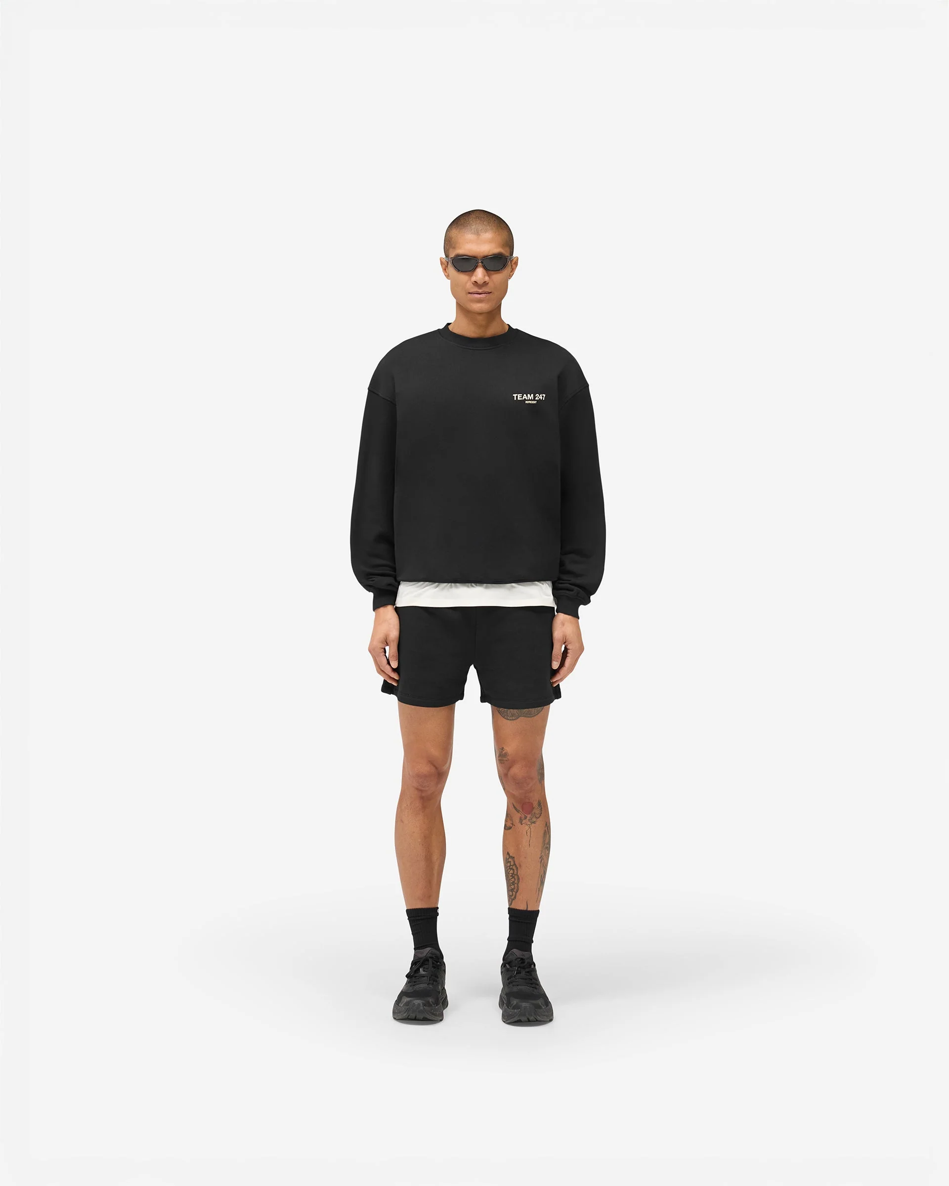 Team 247 Oversized Crew - Jet Black - Image 8