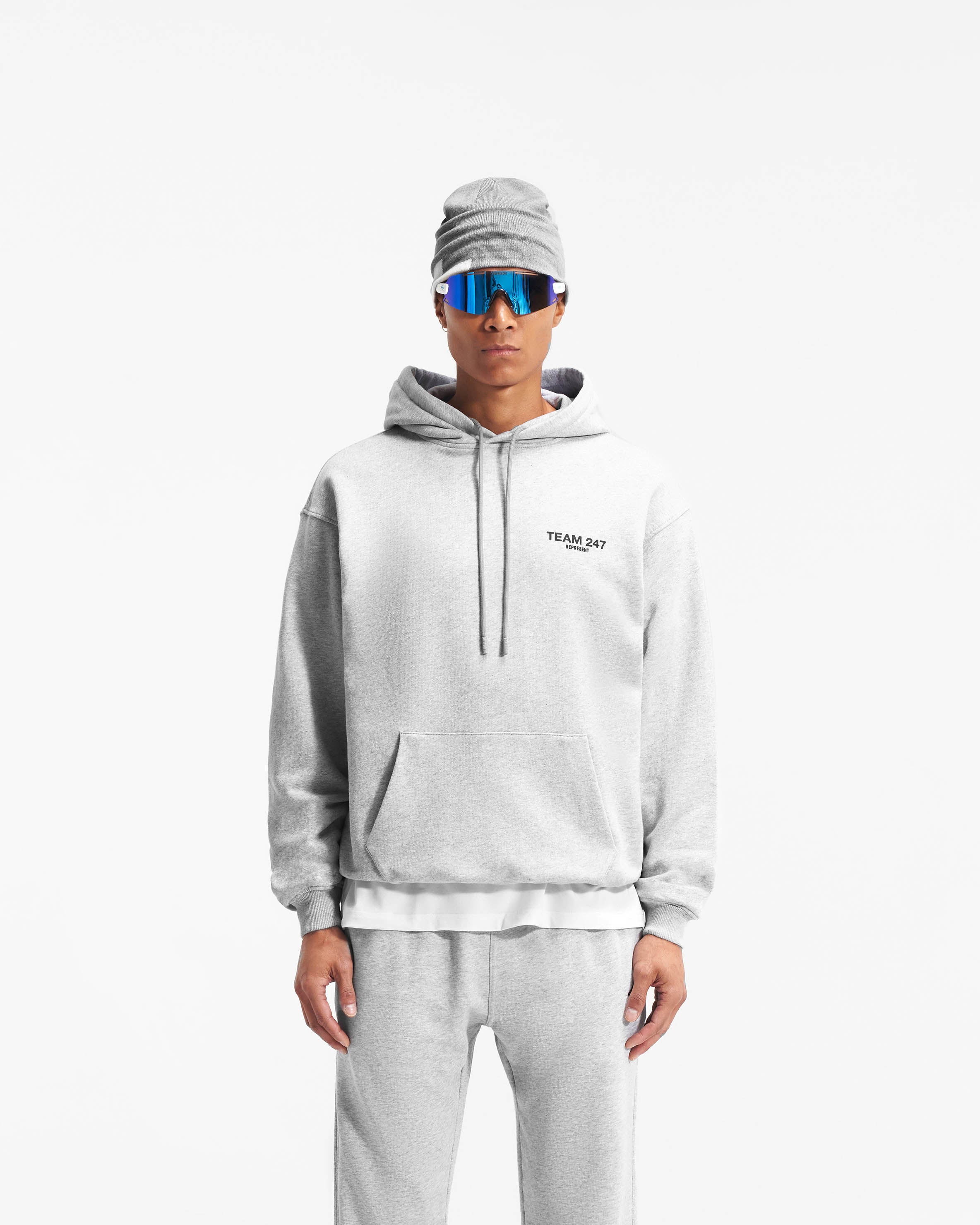 Team 247 Oversized Hoodie - Ash Grey - Image 3