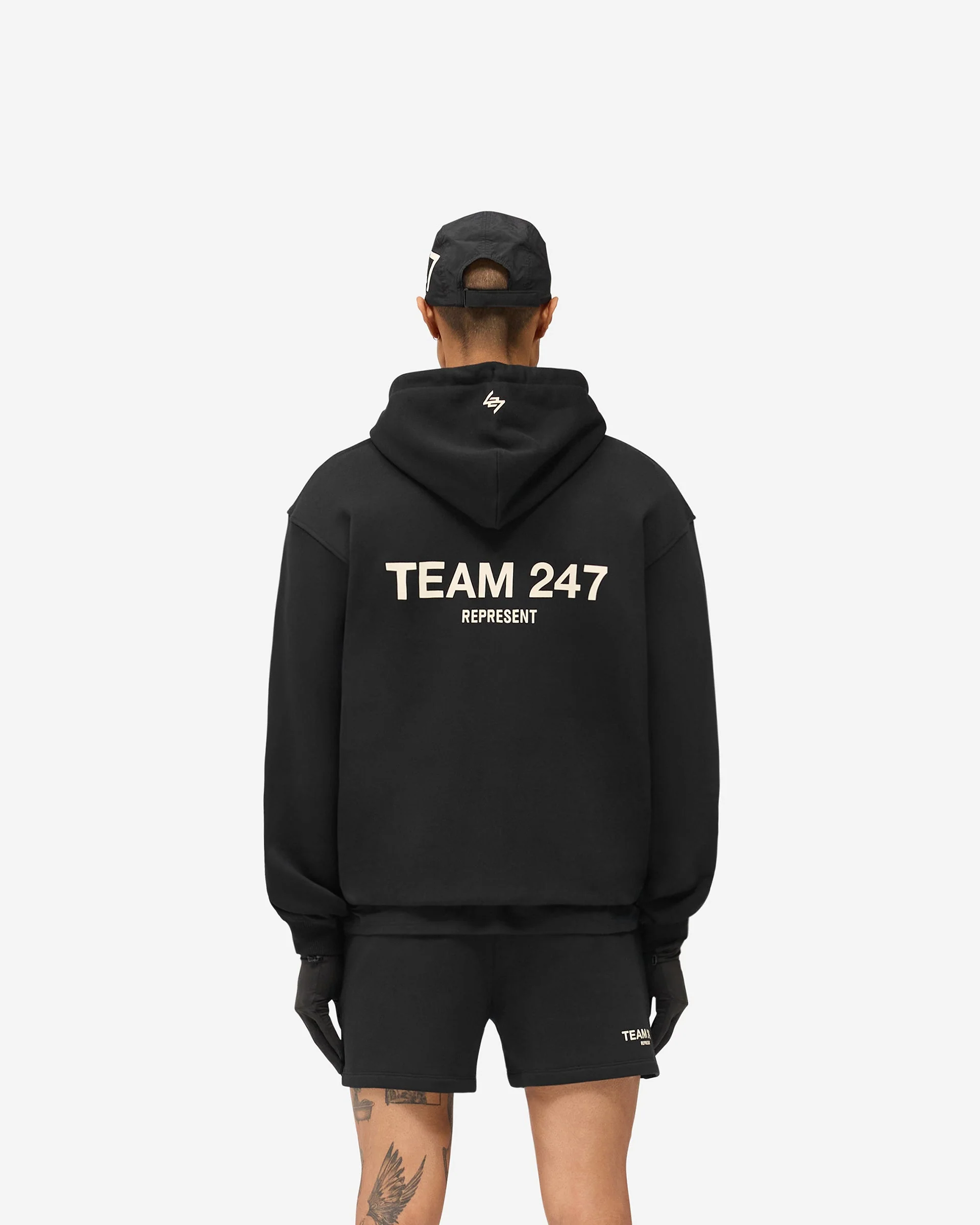 Team 247 Oversized Hoodie - Jet Black - Image 4