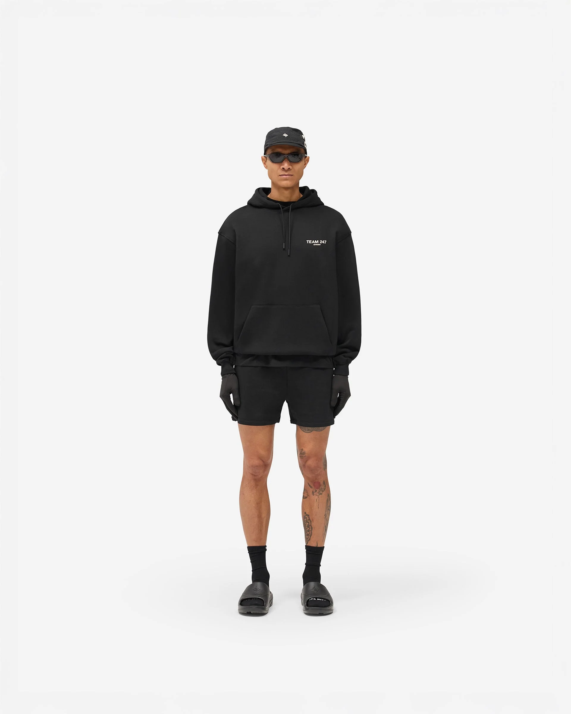 Team 247 Oversized Hoodie - Jet Black - Image 5