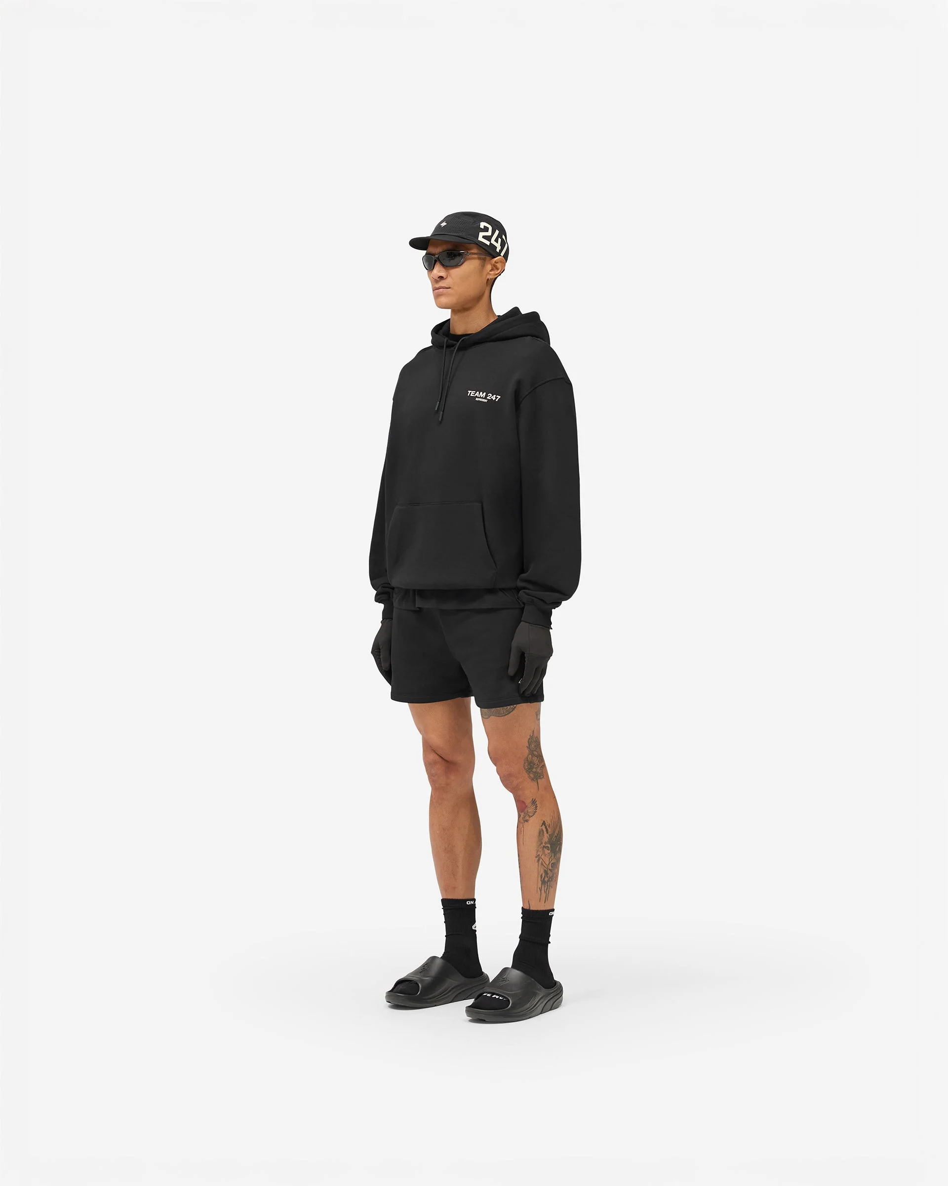 Team 247 Oversized Hoodie - Jet Black - Image 6