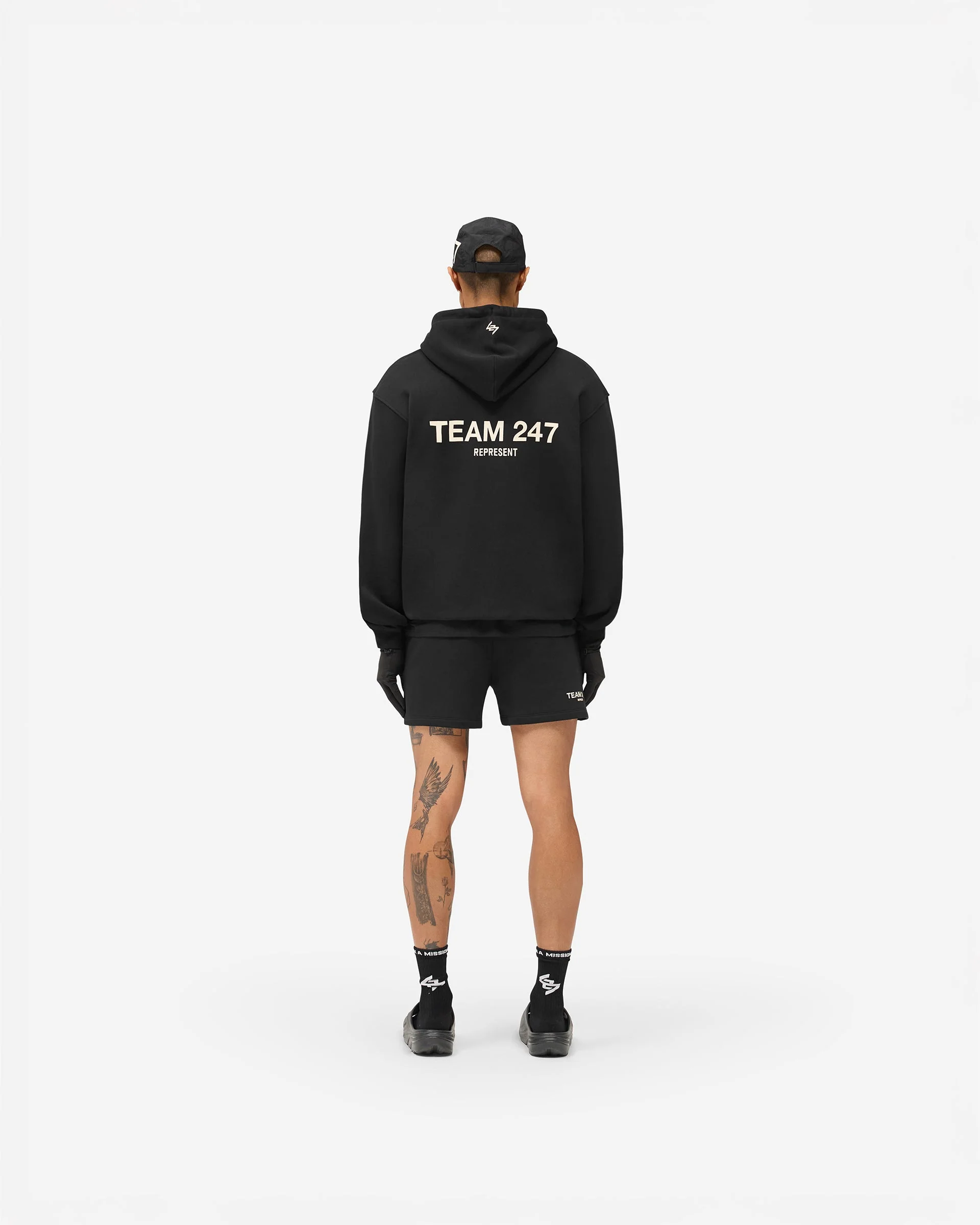 Team 247 Oversized Hoodie - Jet Black - Image 7