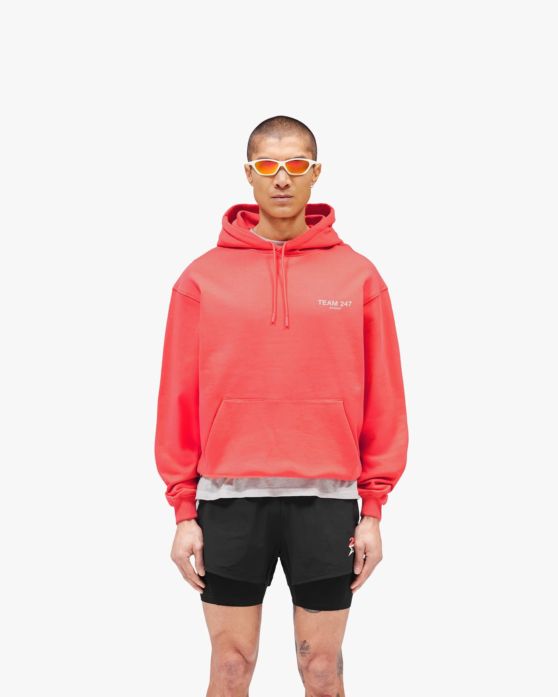 Team 247 Oversized Hoodie  - Racing Red - Image 3