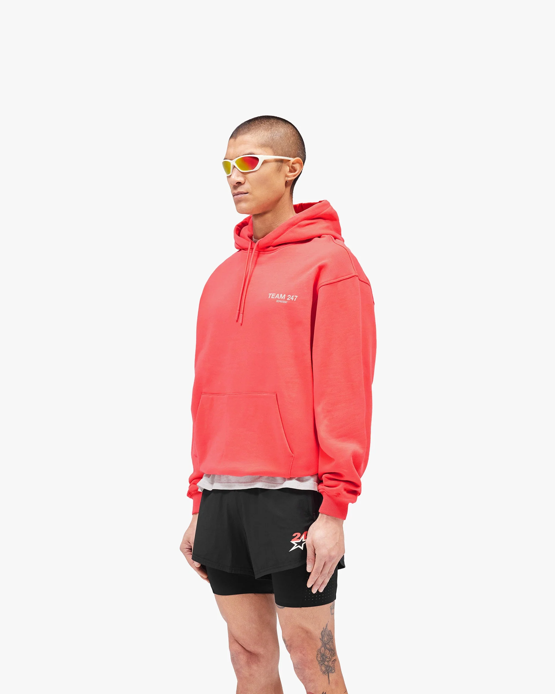 Team 247 Oversized Hoodie  - Racing Red - Image 4