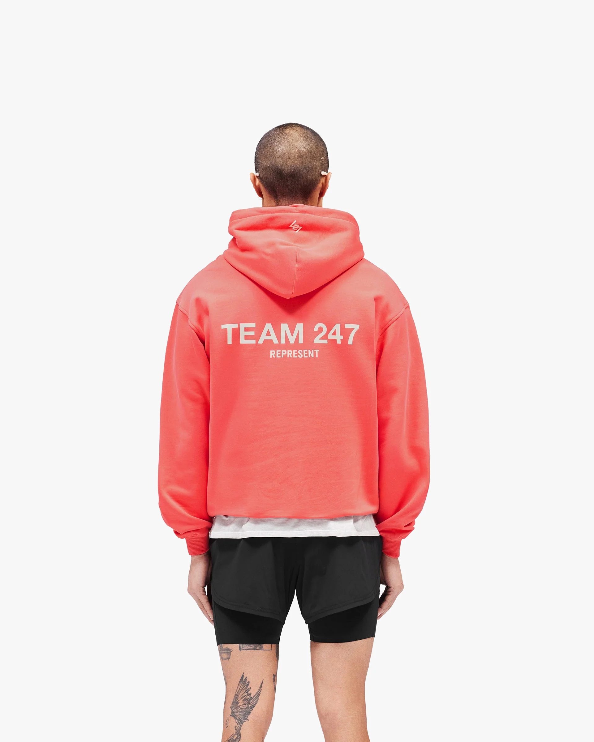 Team 247 Oversized Hoodie  - Racing Red - Image 5