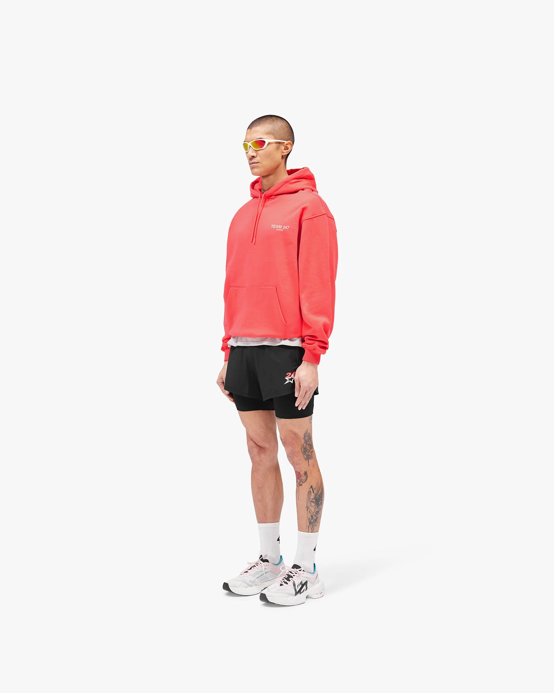 Team 247 Oversized Hoodie  - Racing Red - Image 7