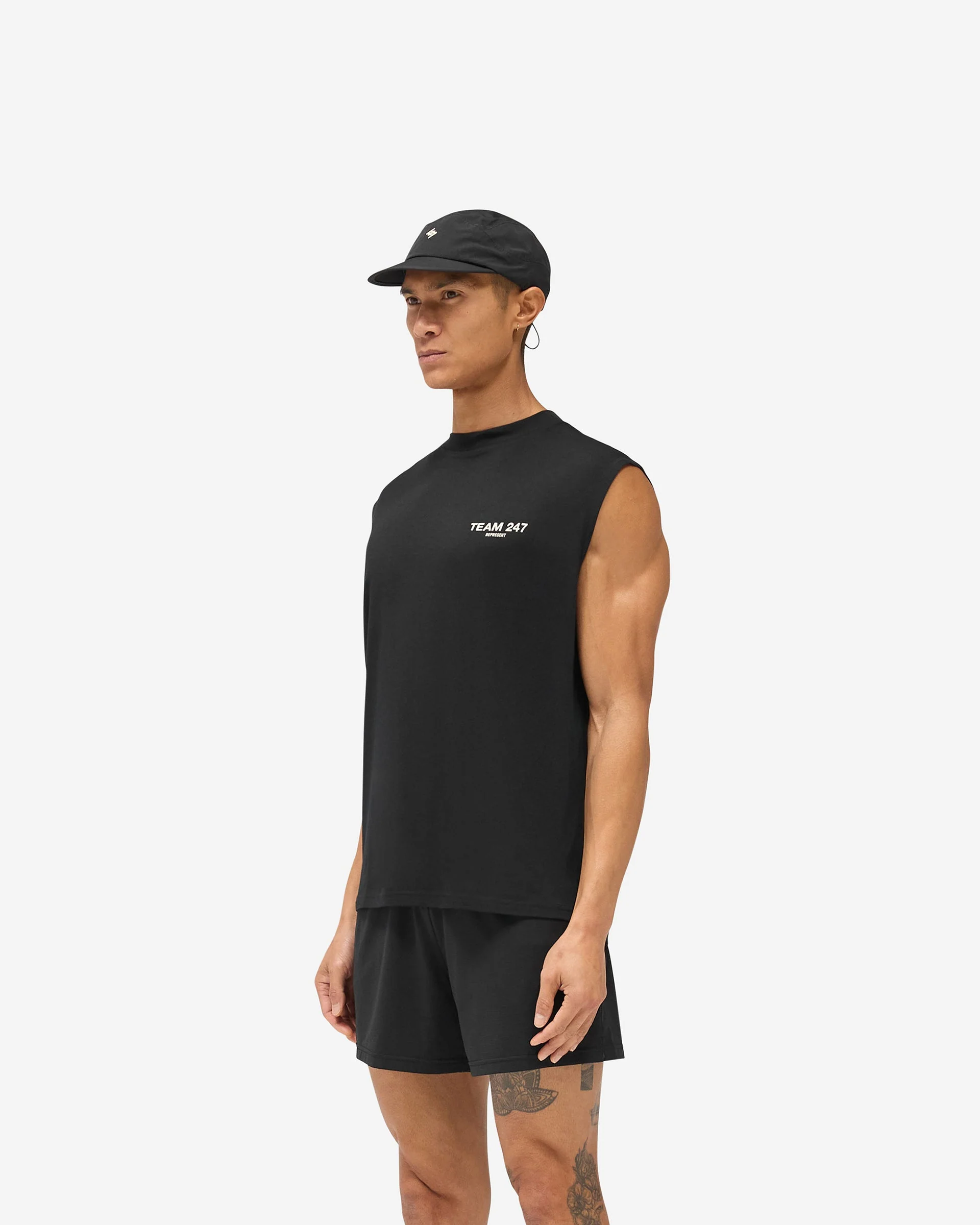 Team 247 Oversized Tank - Jet Black - Image 4